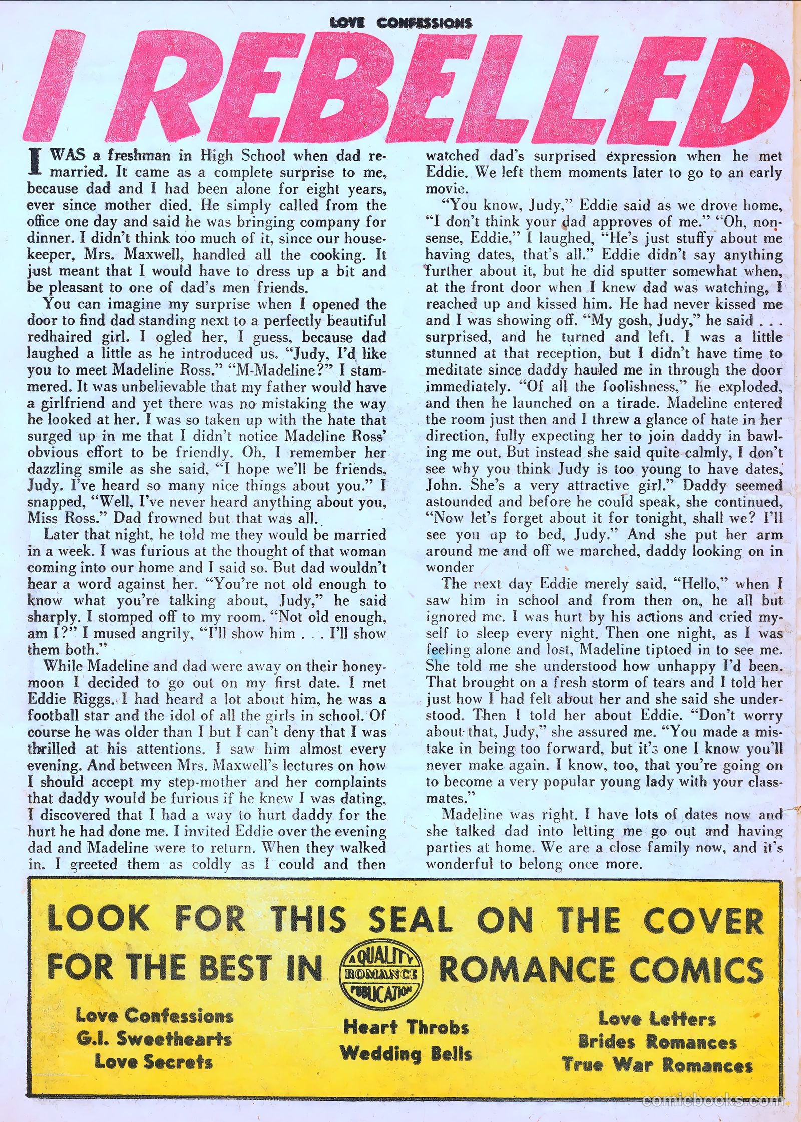 Love Confessions #44 (1955) — page 26 of 36