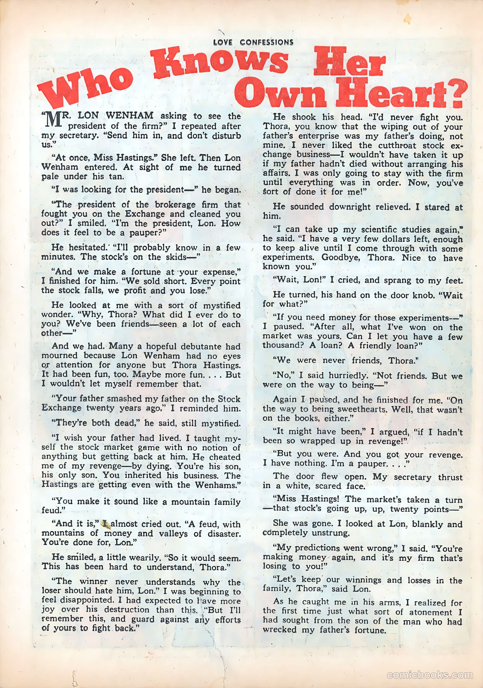 Love Confessions #5 (1950) — page 26 of 36