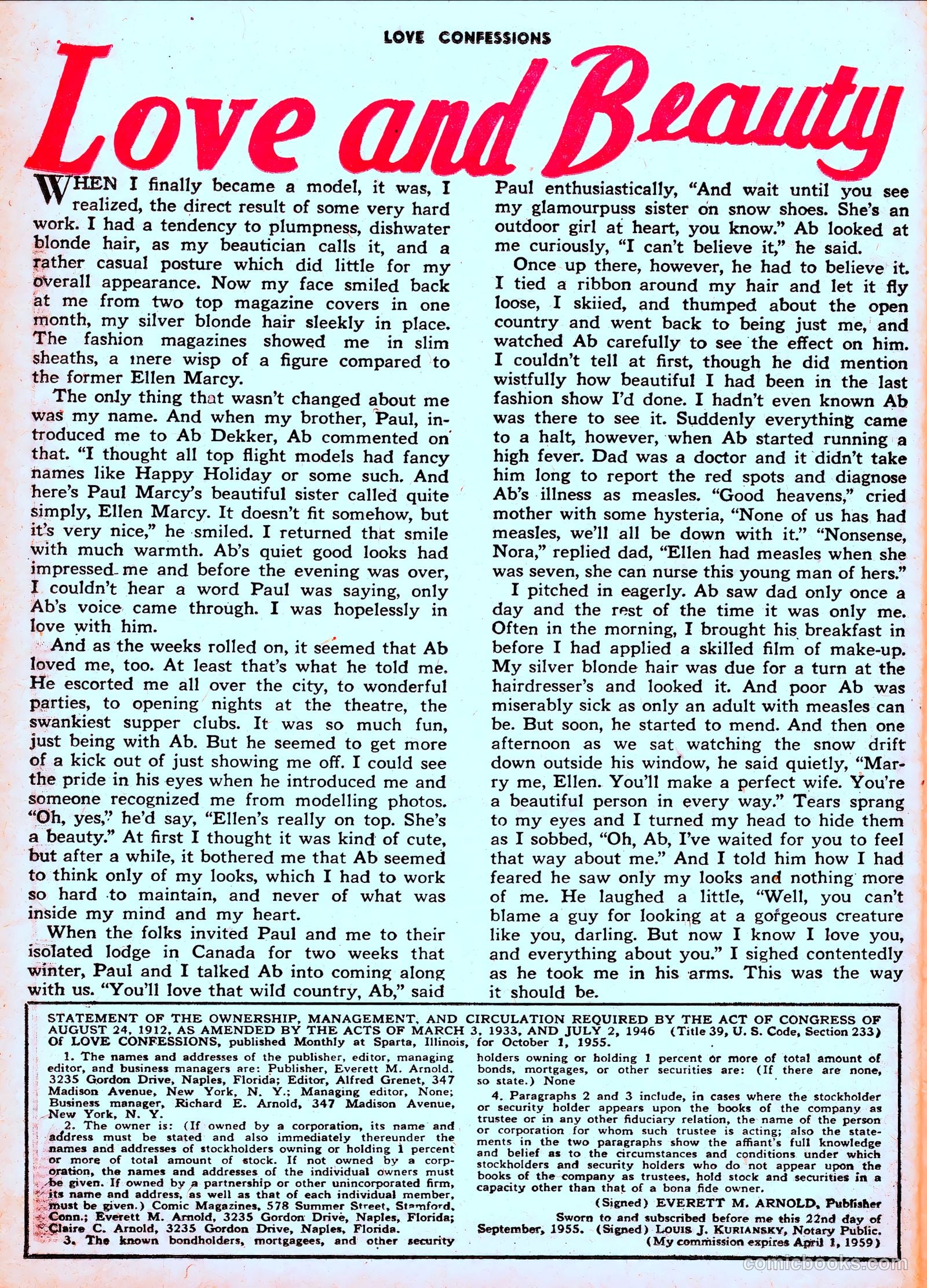 Love Confessions #50 (1956) — page 26 of 36