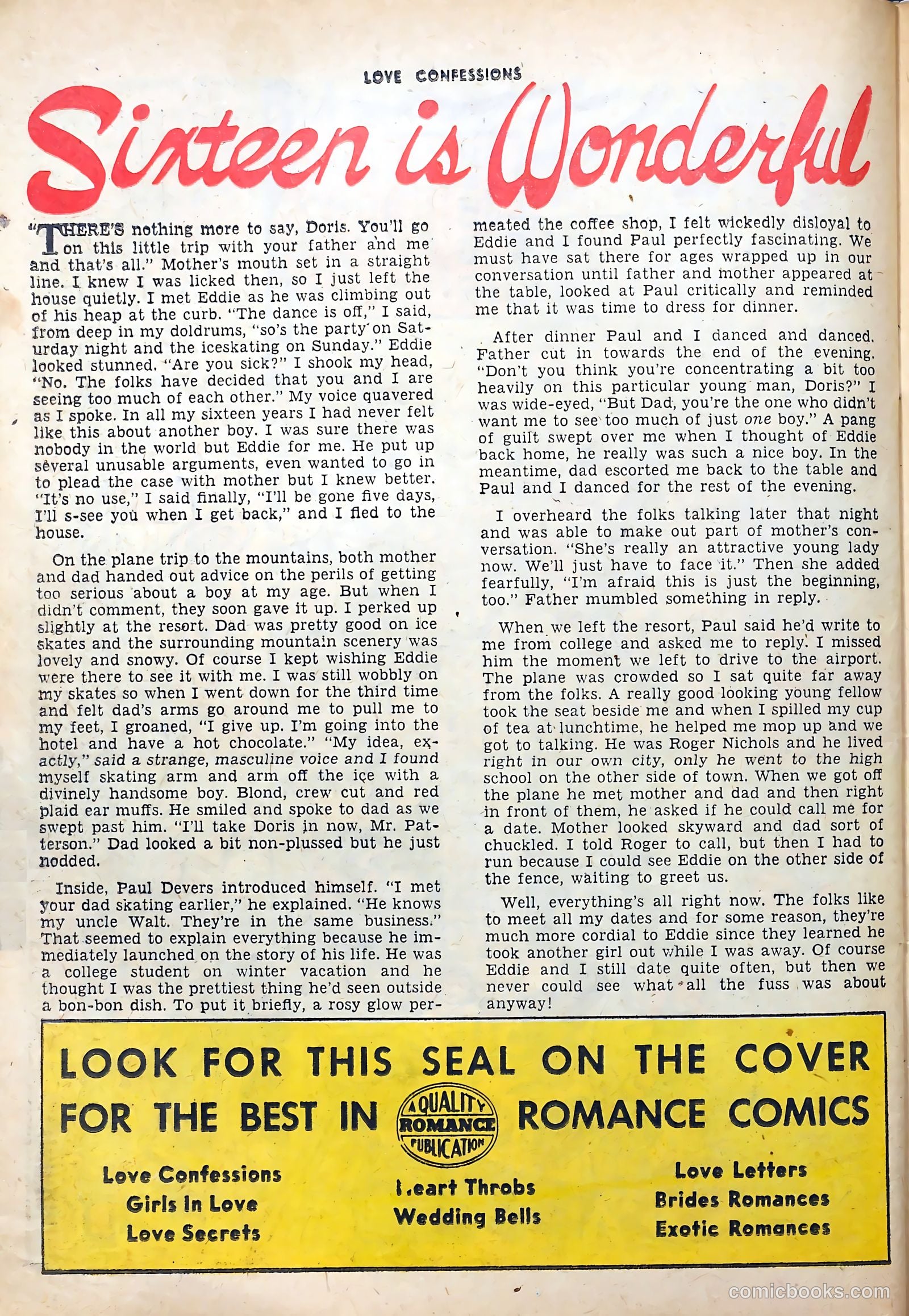 Love Confessions #53 (1956) — page 26 of 36