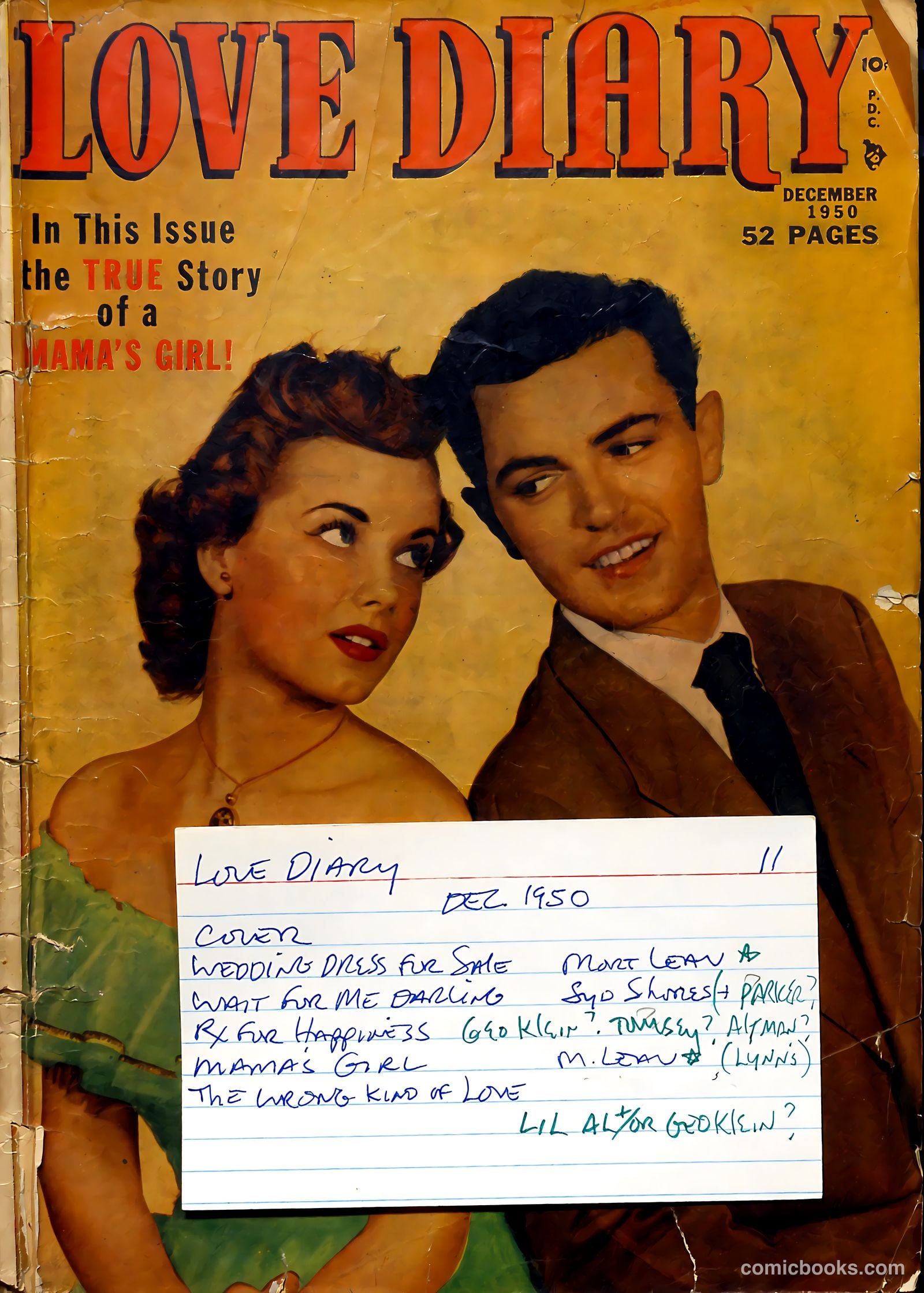 Love Diary #11 (1960) — page 53 of 53