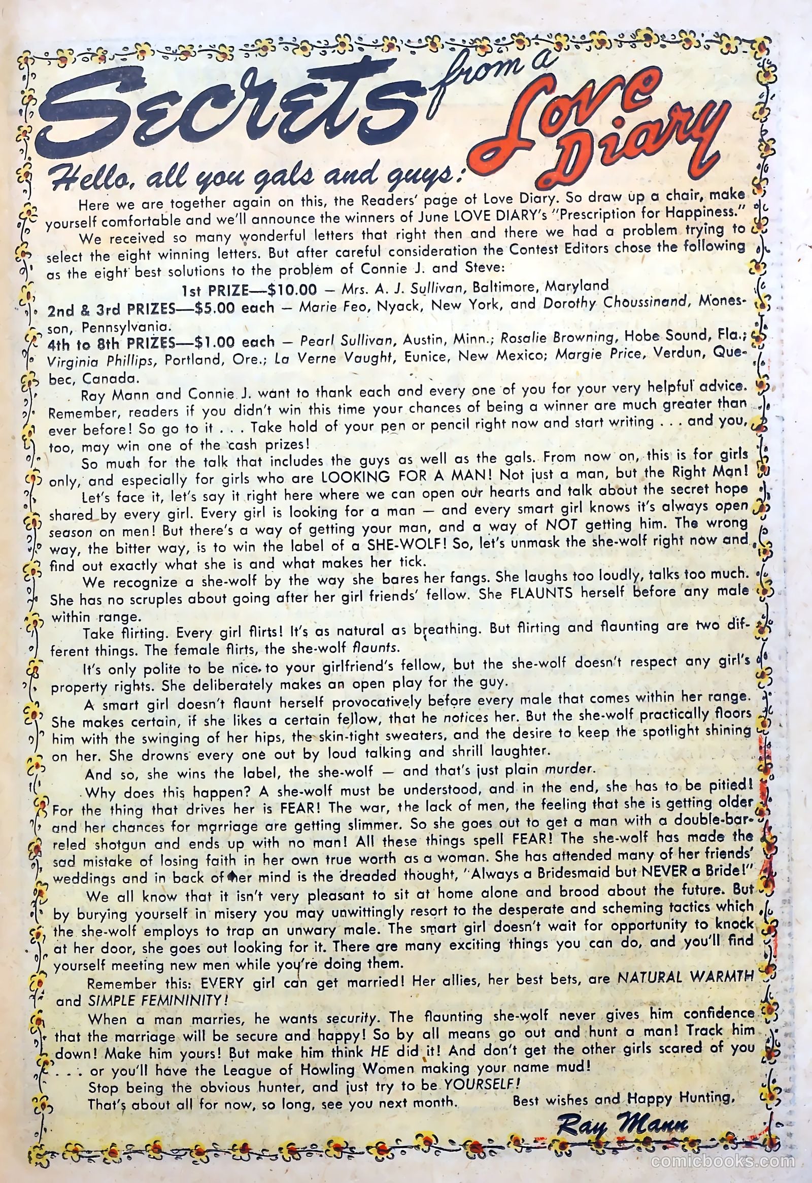 Love Diary #21 (1951) — page 21 of 36
