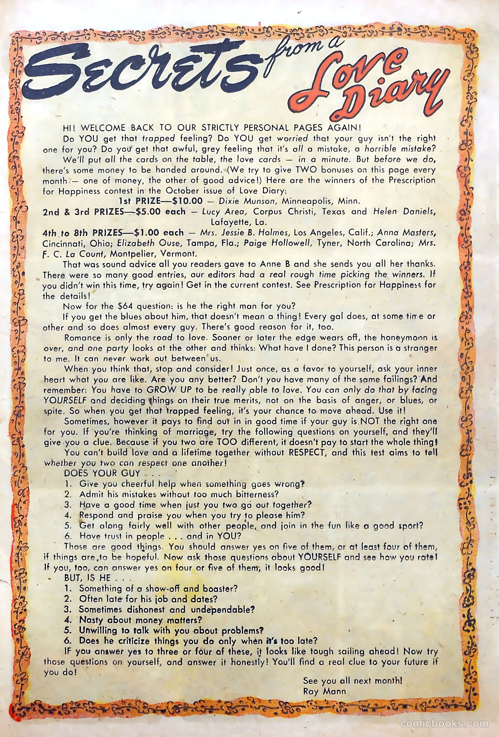 Love Diary #25 (1952) — page 21 of 36