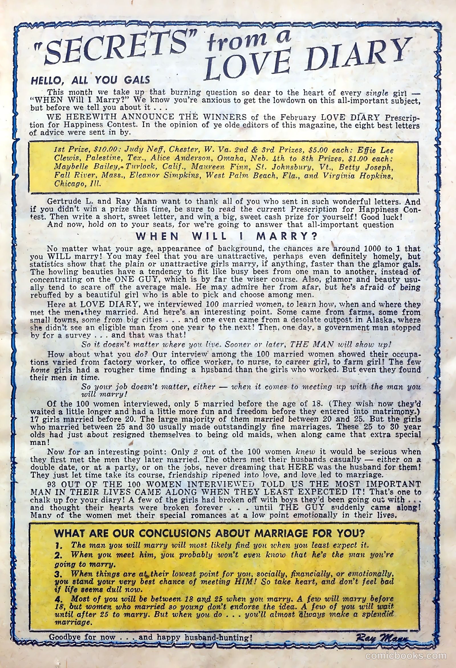 Love Diary #37 (1953) — page 21 of 36