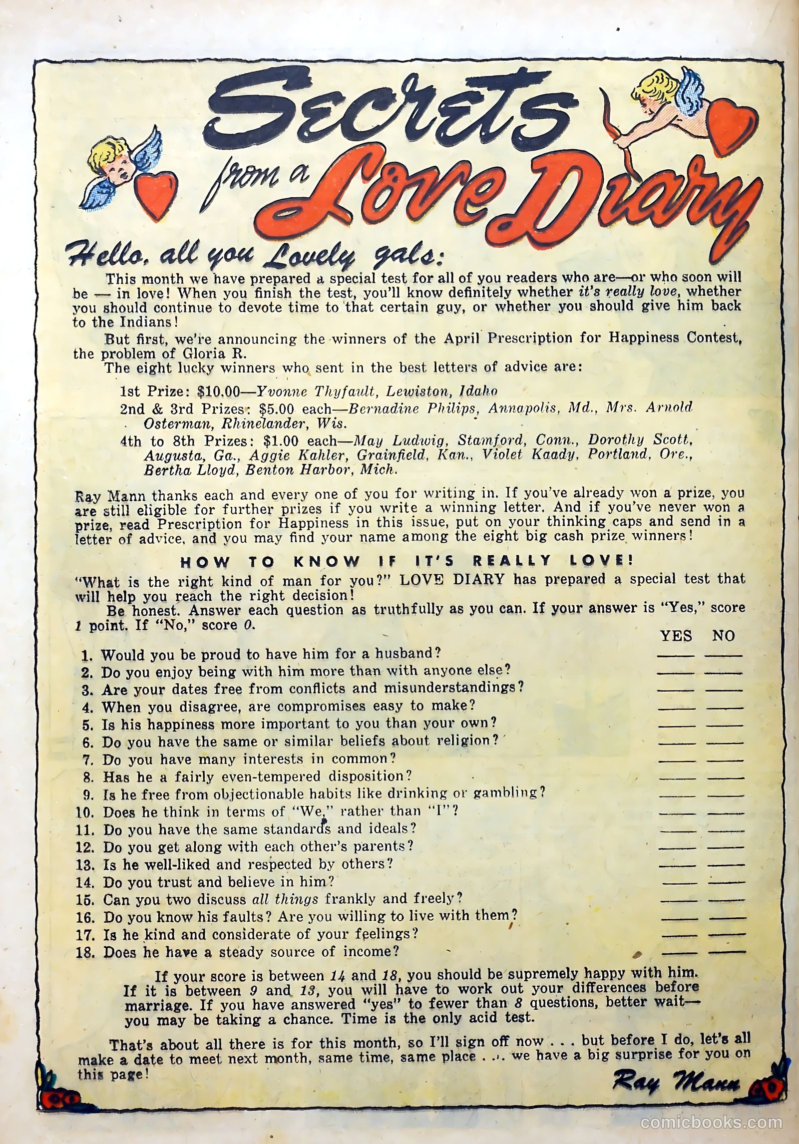 Love Diary #38 (1953) — page 22 of 36