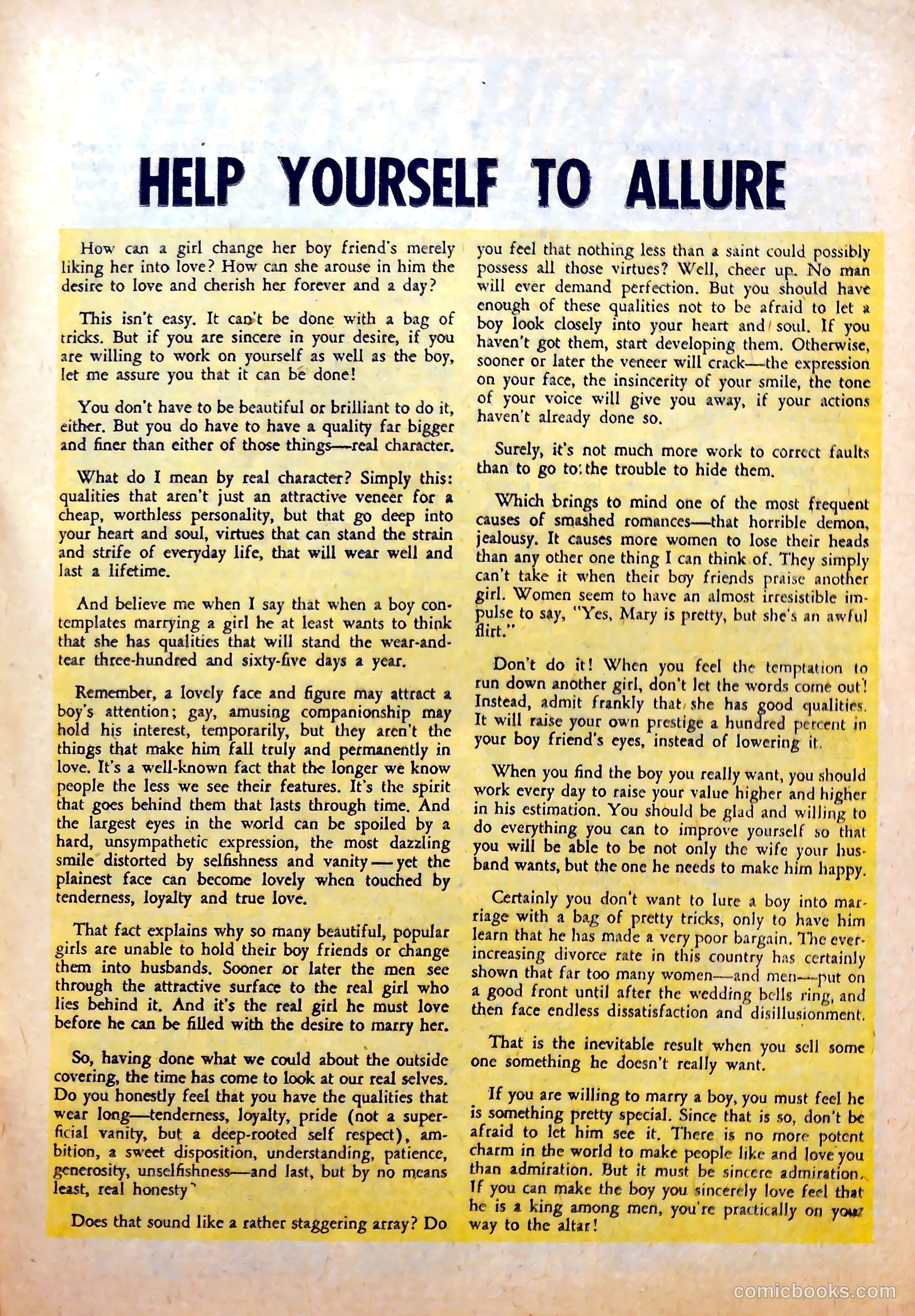 Love Experiences #25 (1954) — page 25 of 36