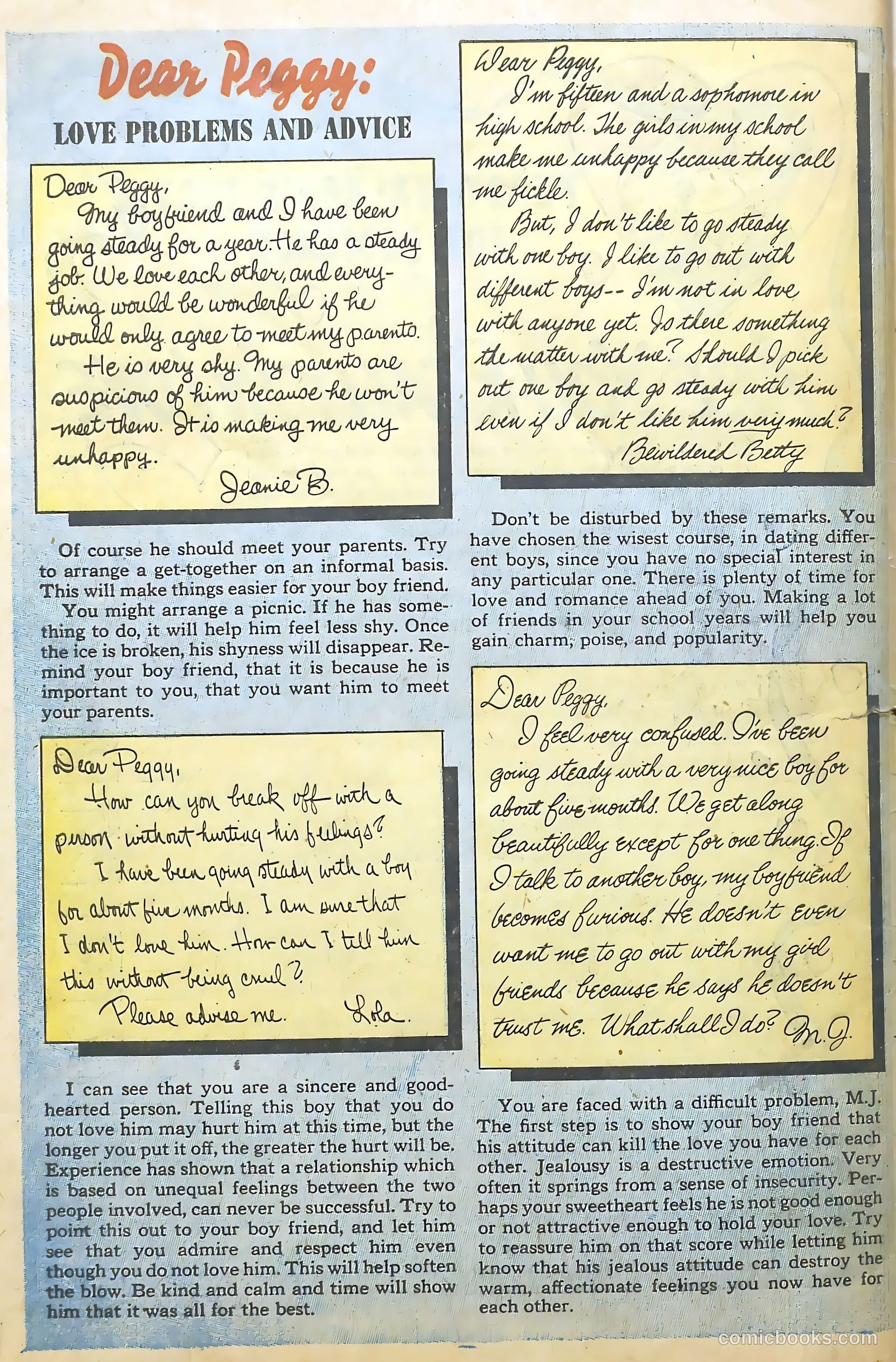 Love Illustrated #10 (1951) — page 34 of 36