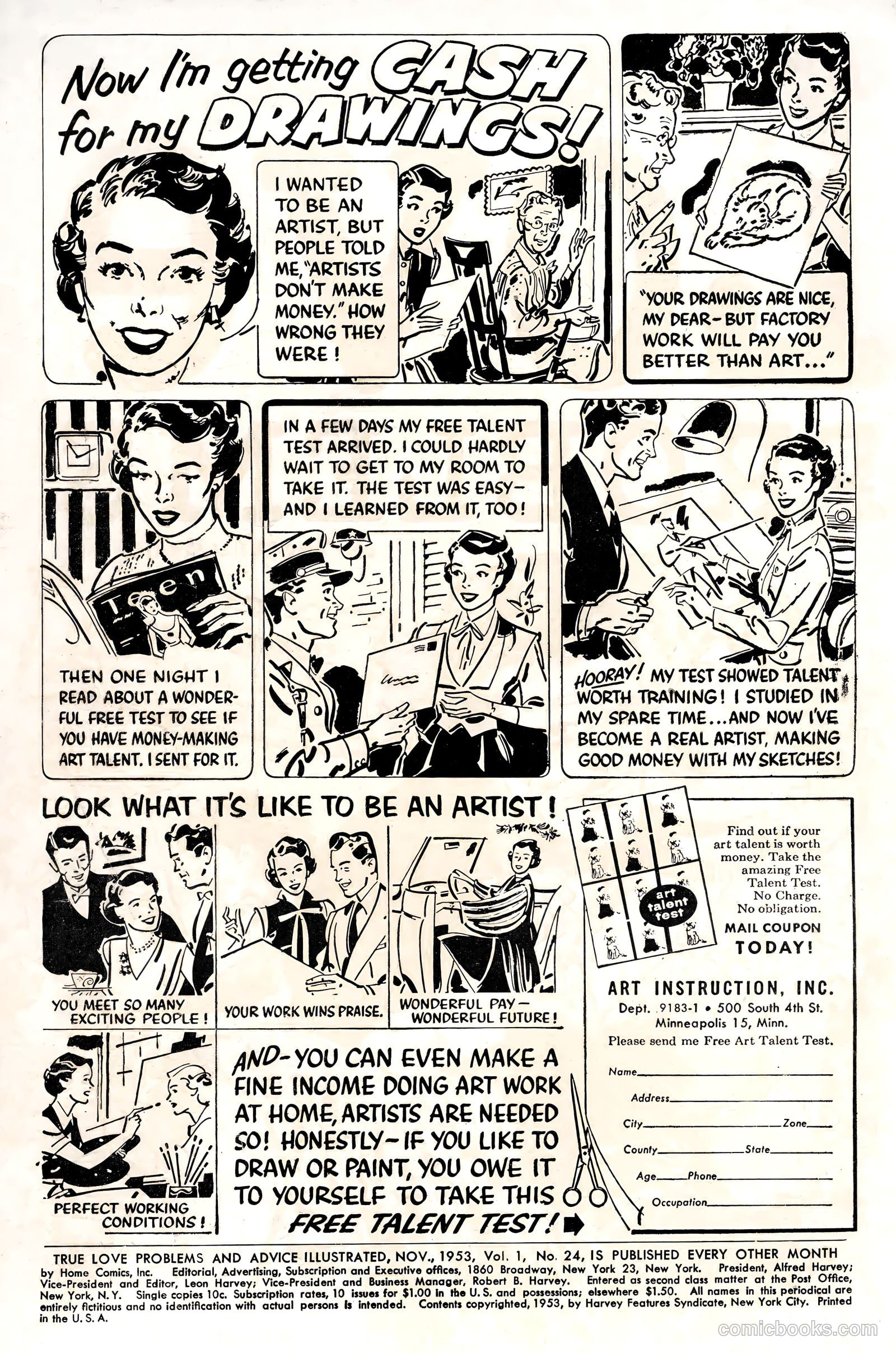 Love Illustrated #24 (1953) — page 2 of 36