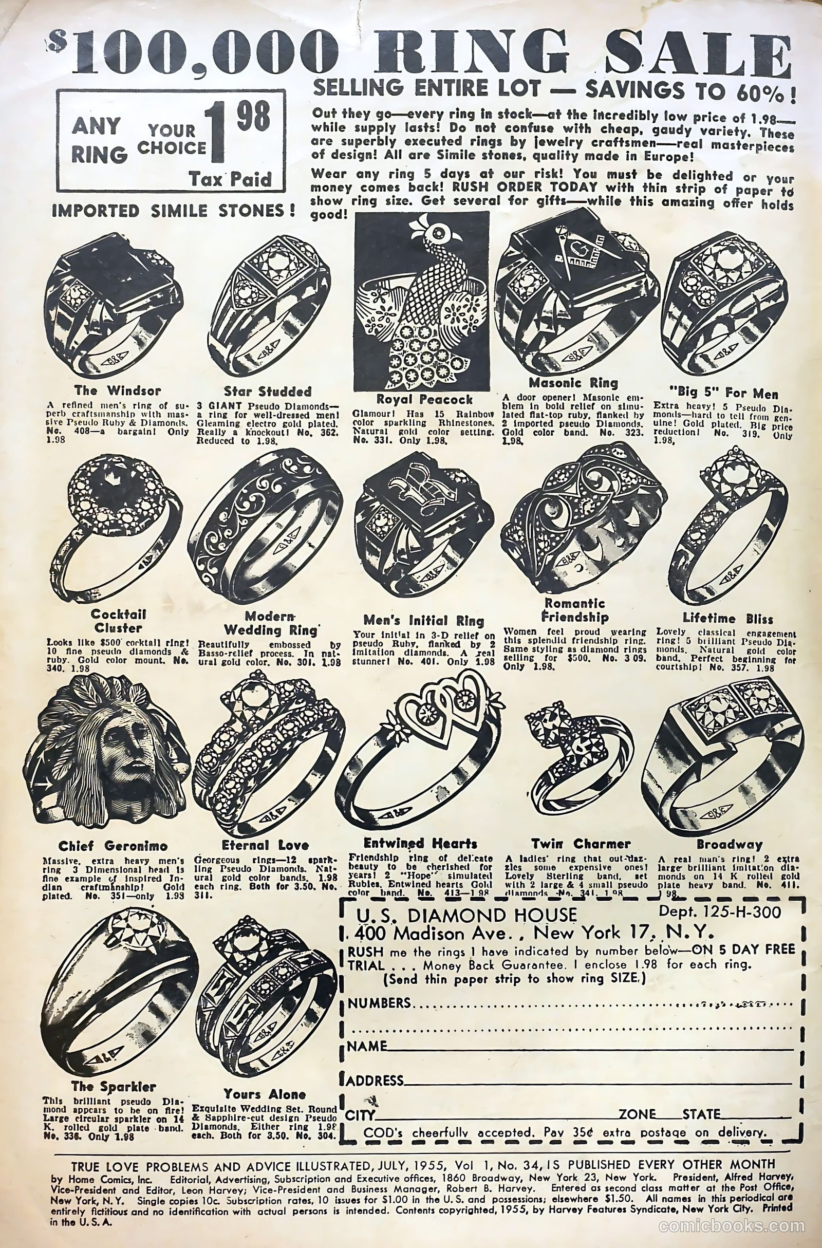 First Love Illustrated #34 (1955) — page 2 of 36