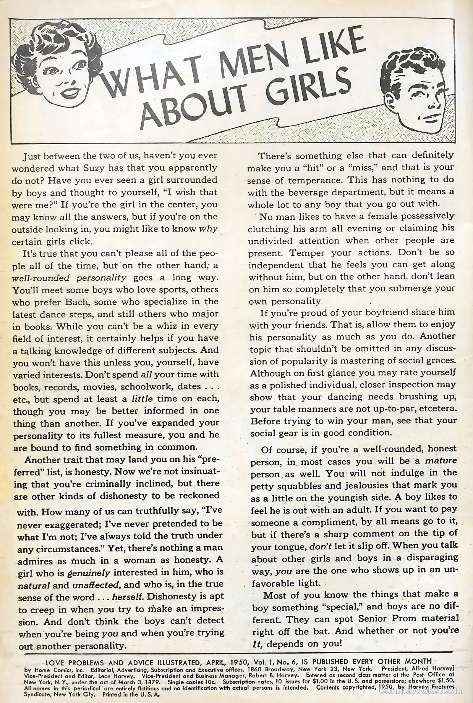 Love Illustrated #6 (1950) — page 2 of 36
