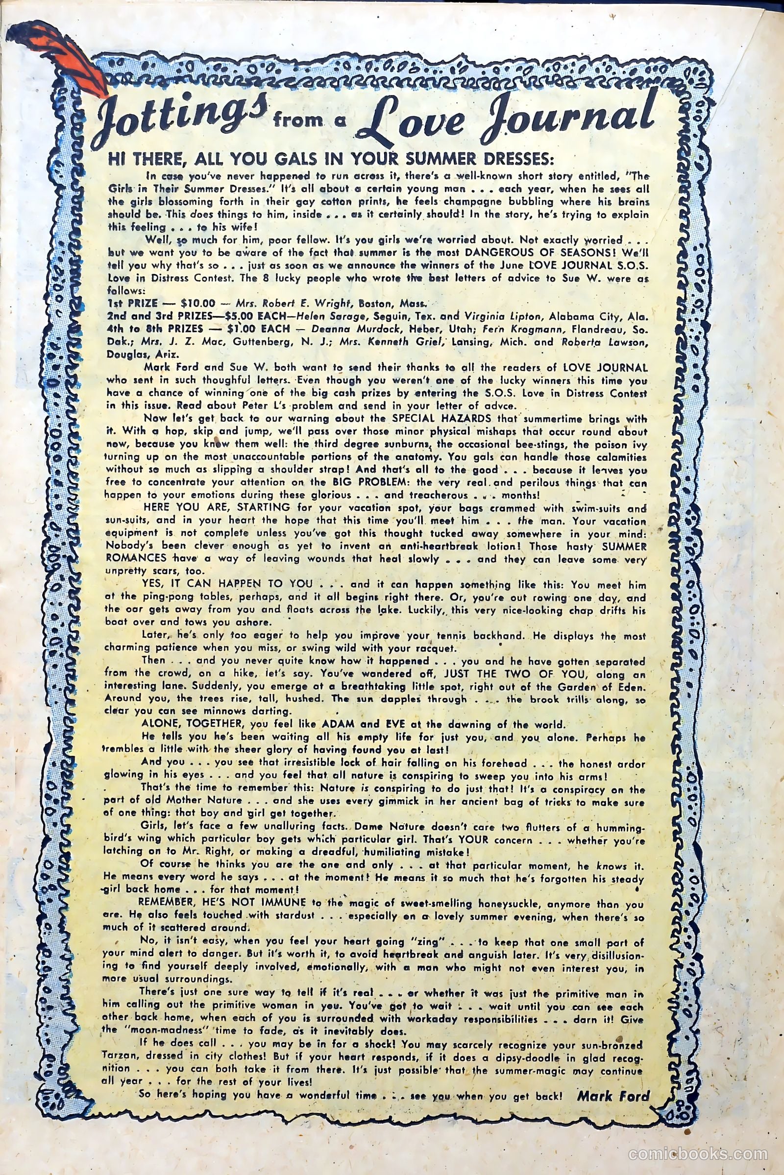 Love Journal #15 (1952) — page 19 of 33