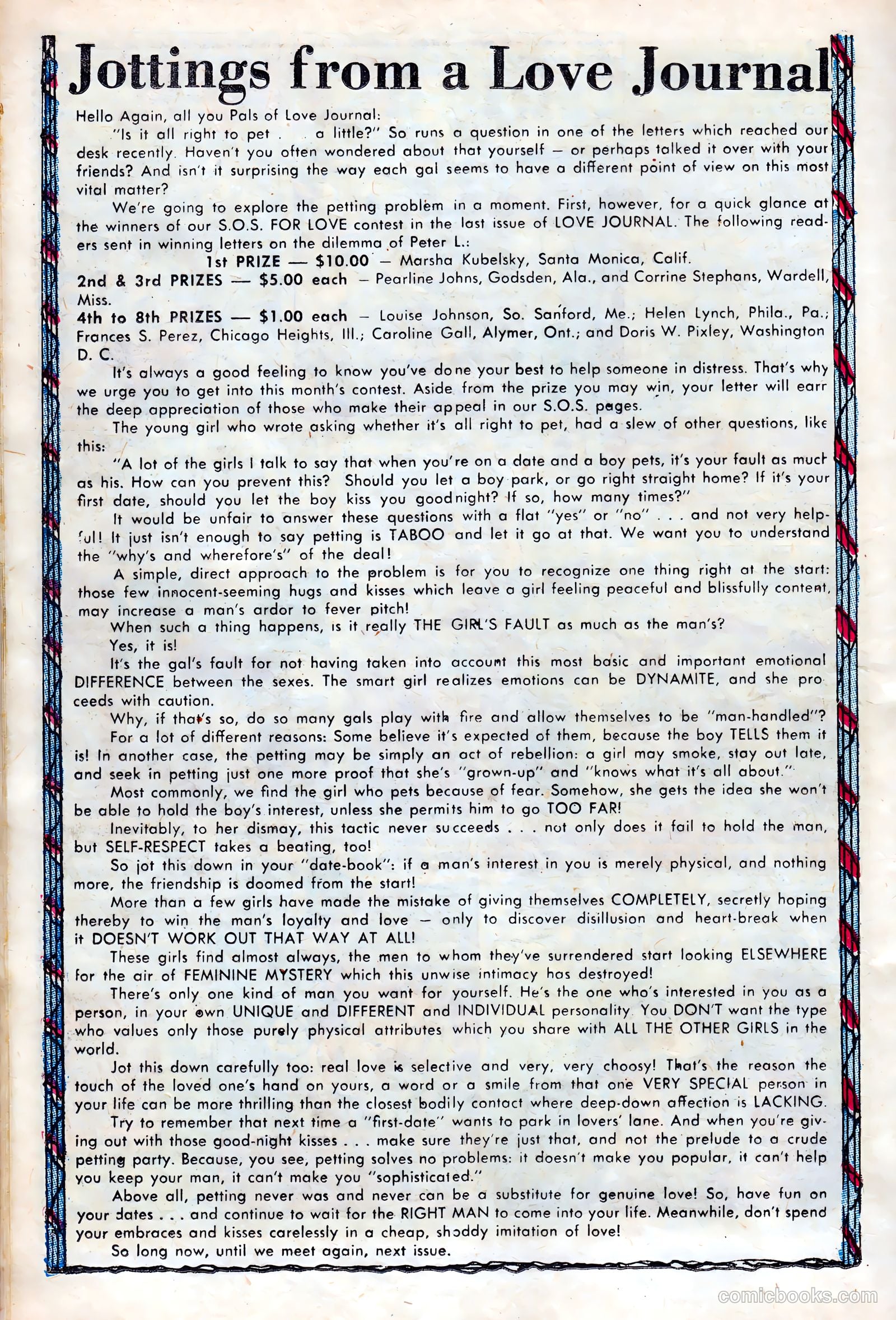 Love Journal #16 (1952) — page 23 of 37