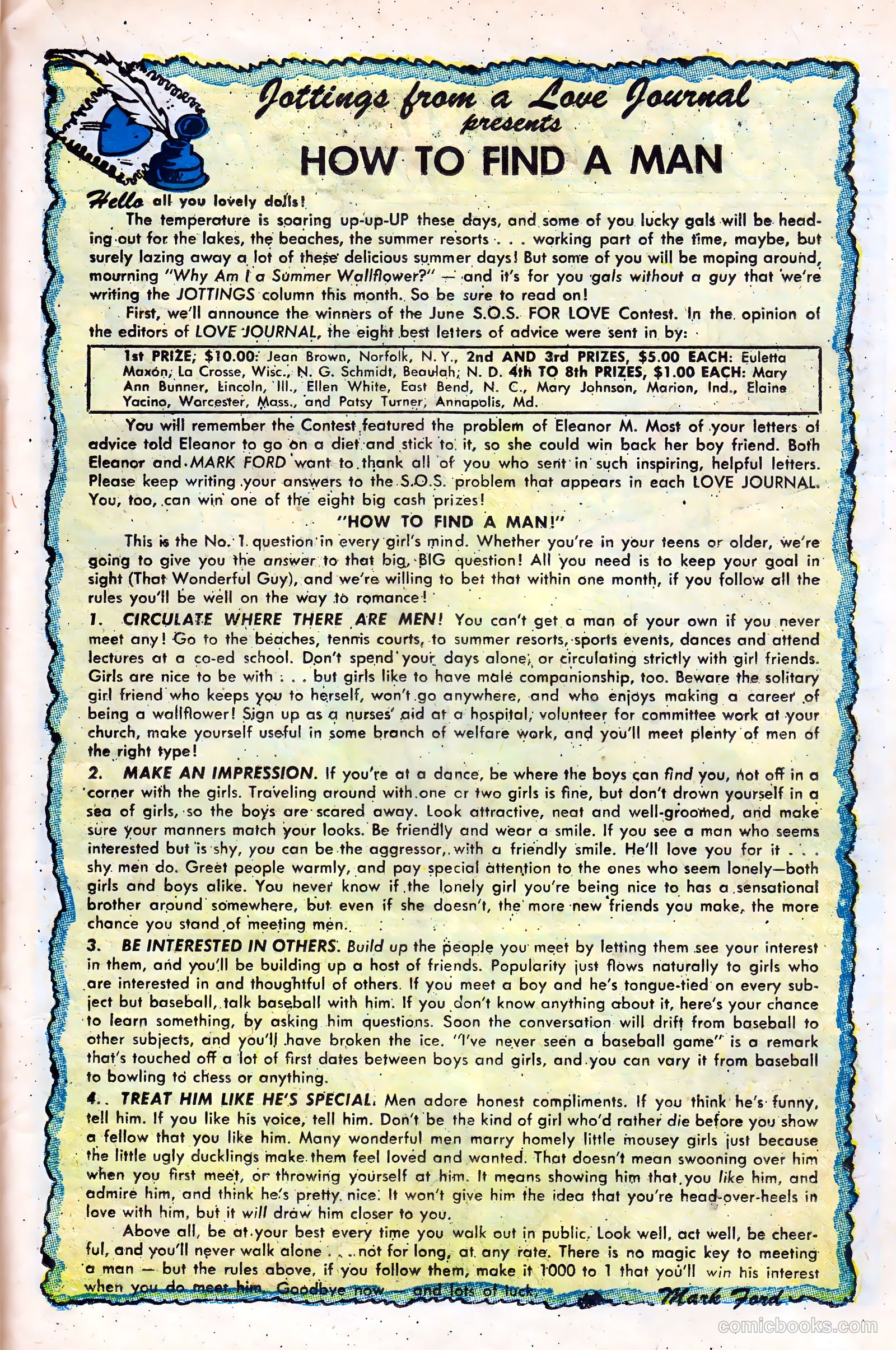 Love Journal #20 (1953) — page 21 of 36