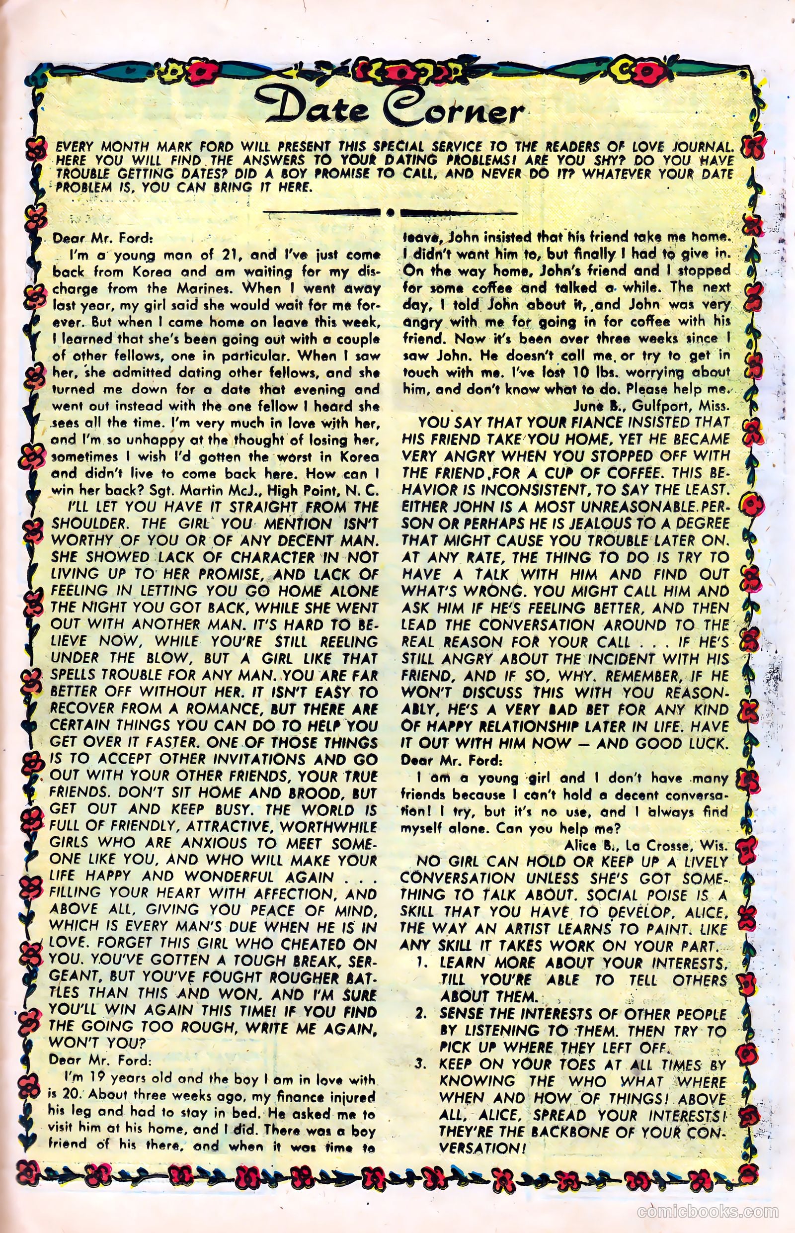 Love Journal #20 (1953) — page 25 of 36