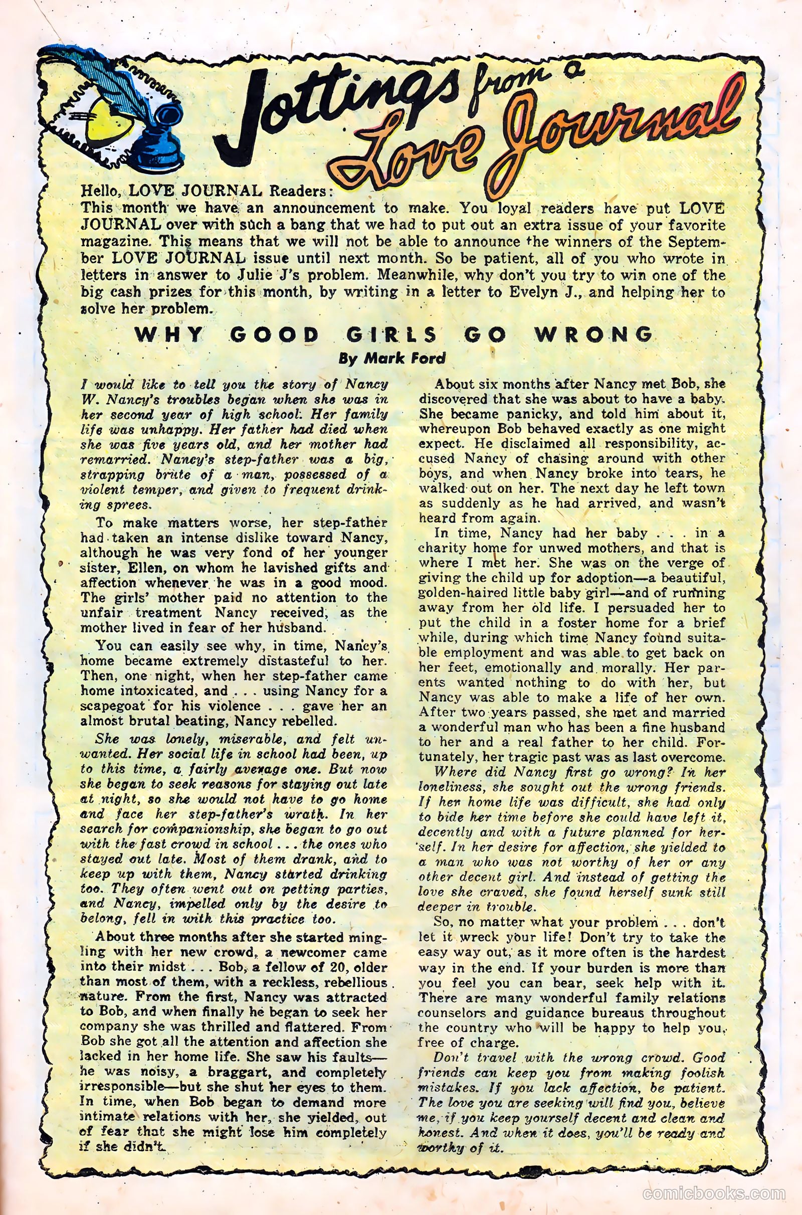 Love Journal #21 (1953) — page 21 of 36
