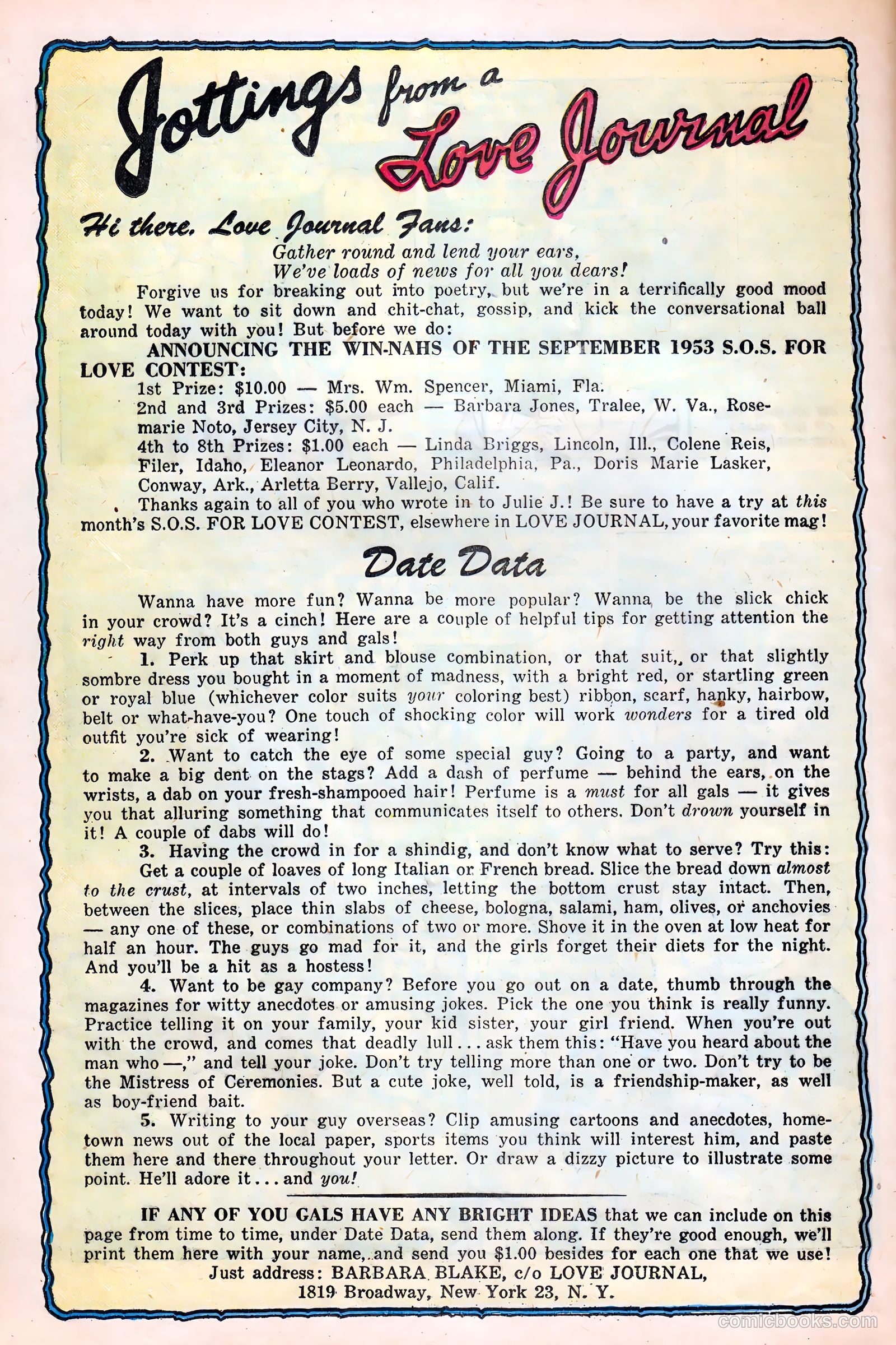 Love Journal #22 (1954) — page 22 of 36