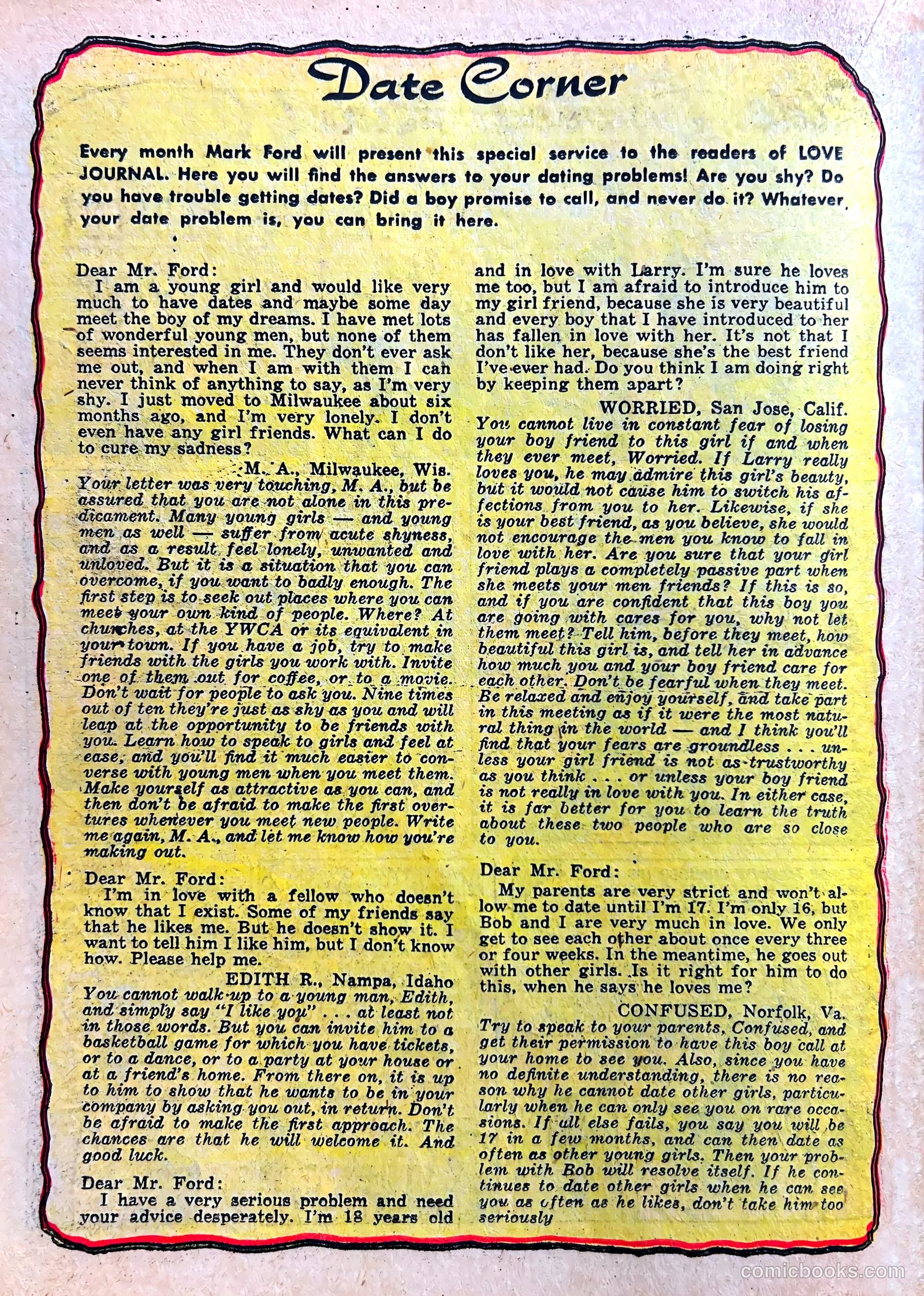Love Journal #23 (1954) — page 24 of 36