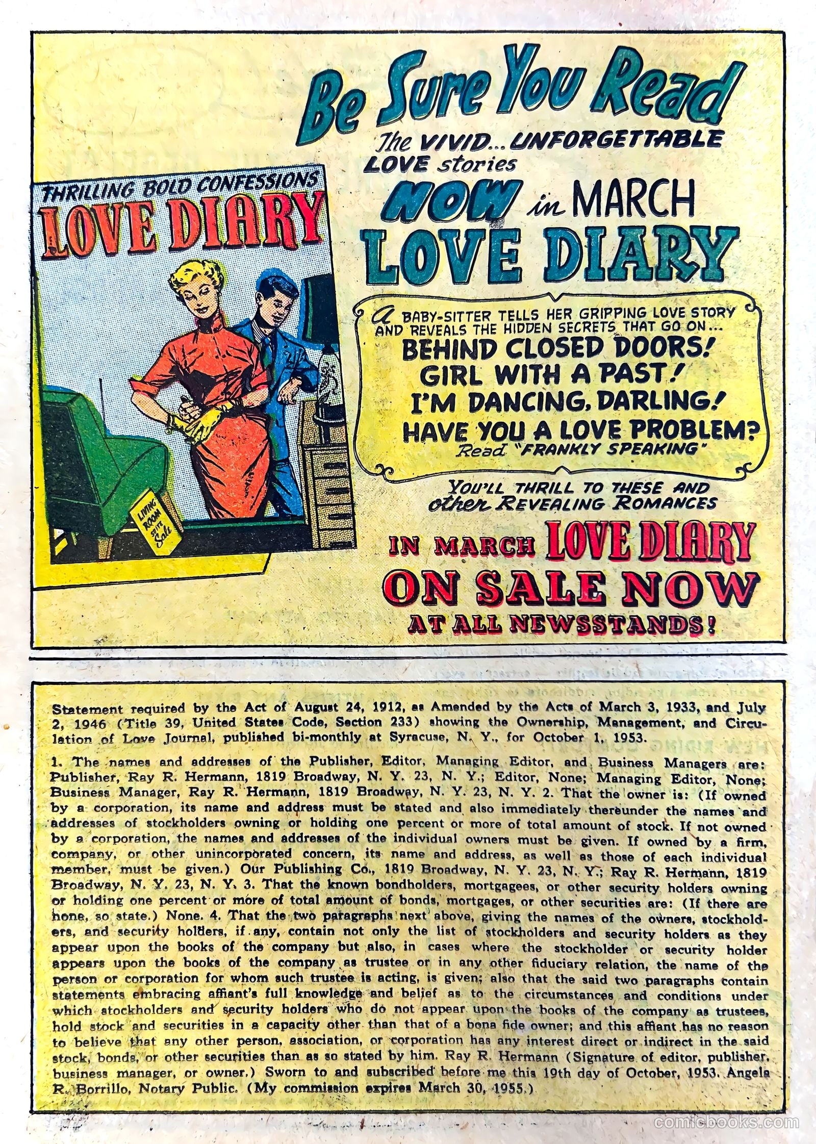 Love Journal #23 (1954) — page 26 of 36