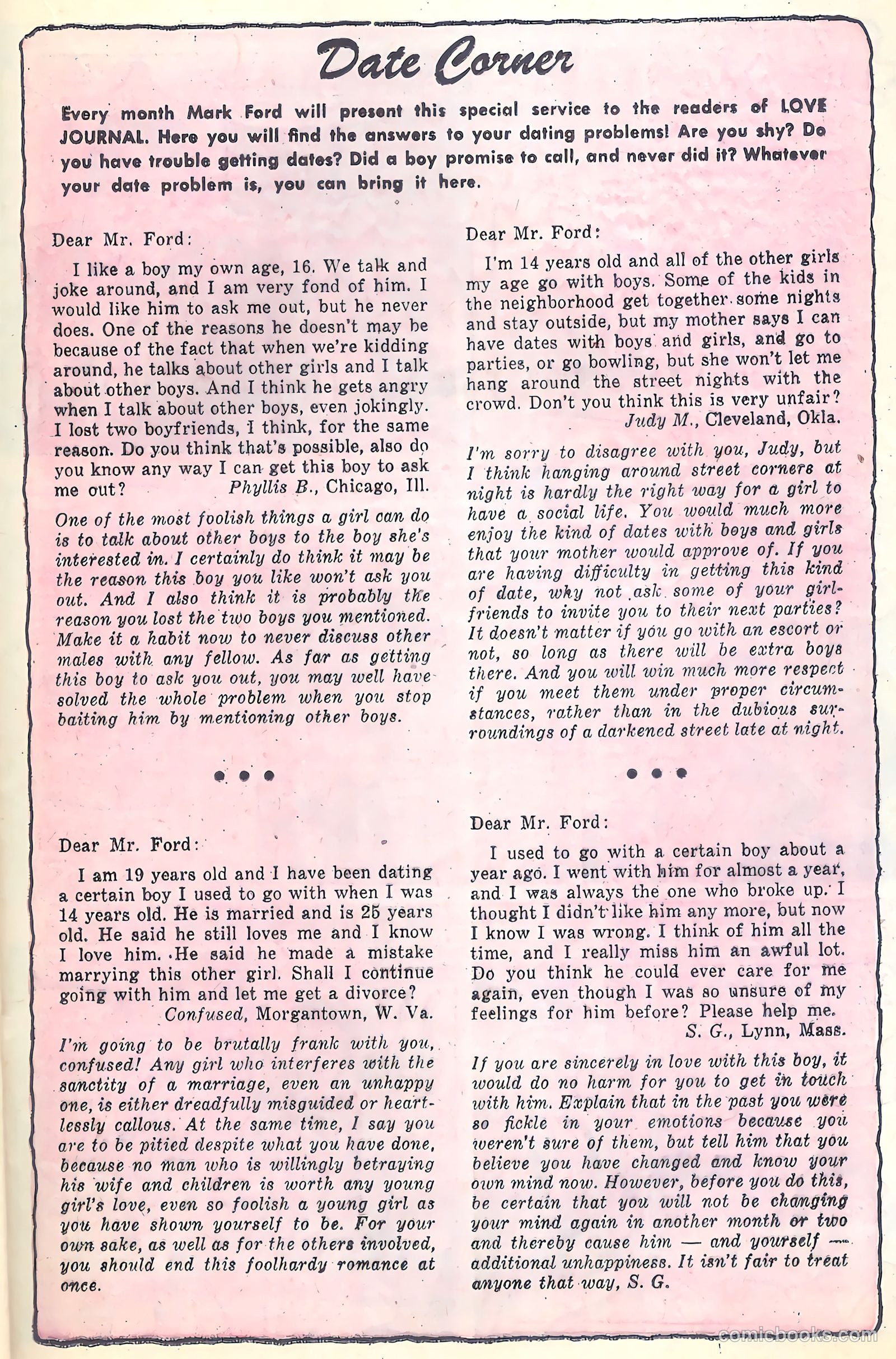 Love Journal #24 (1954) — page 24 of 37