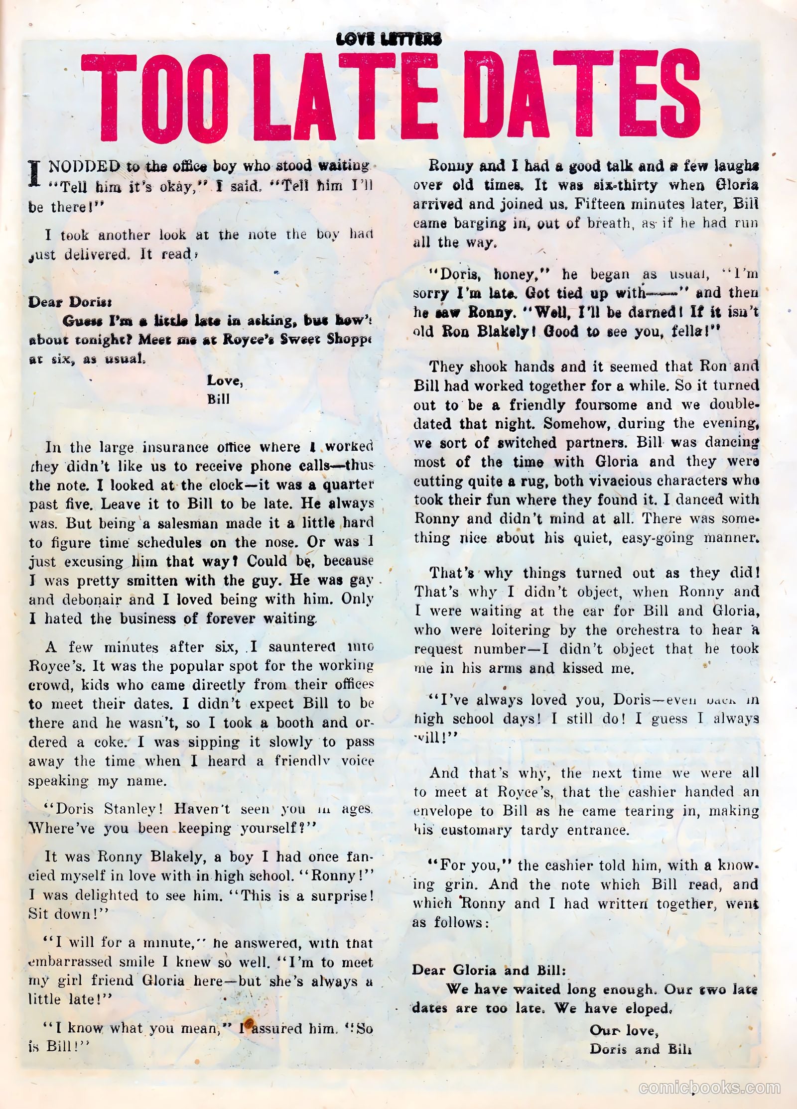 Love Letters #11 (1951) — page 25 of 36