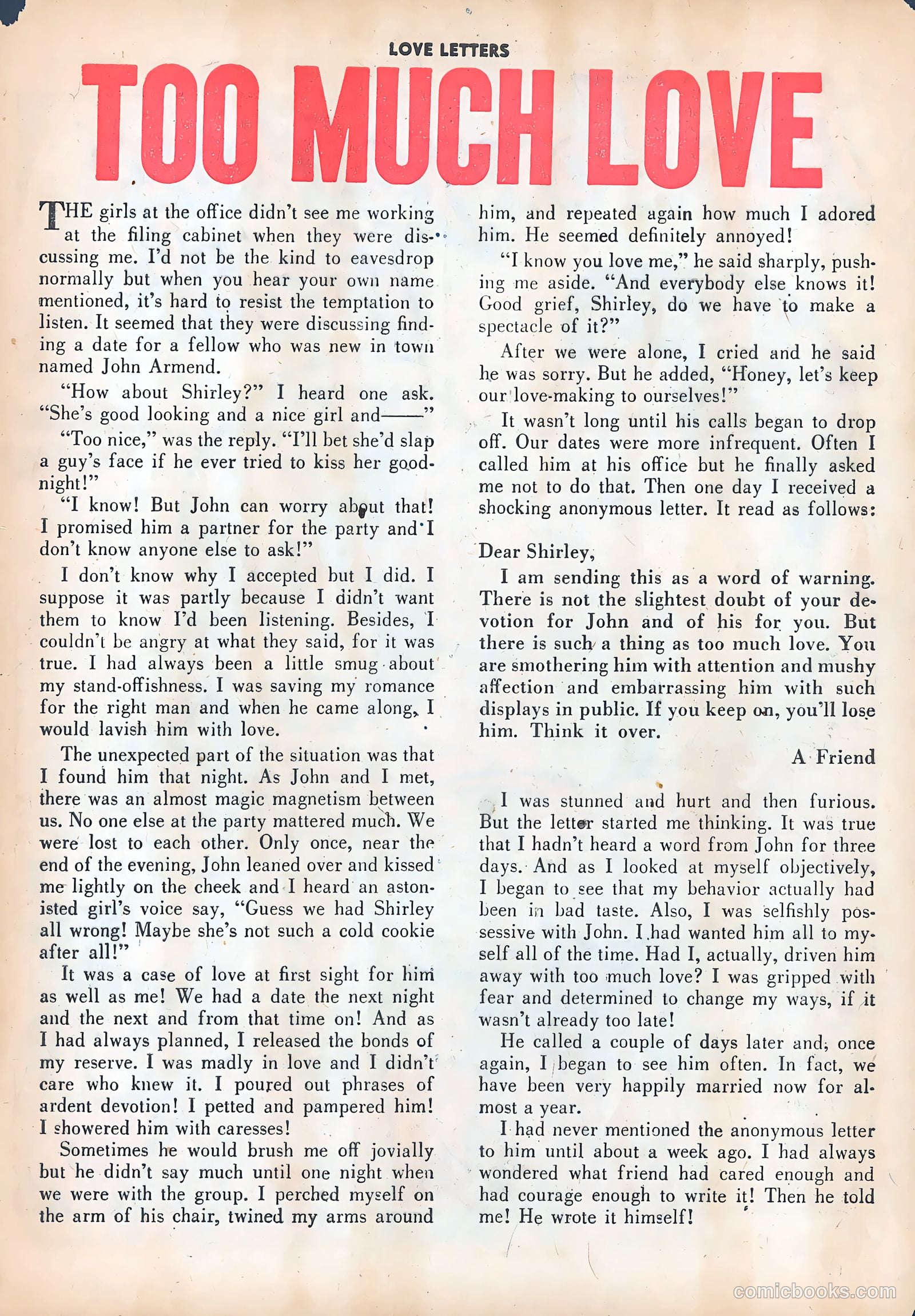 Love Letters #12 (1951) — page 25 of 36