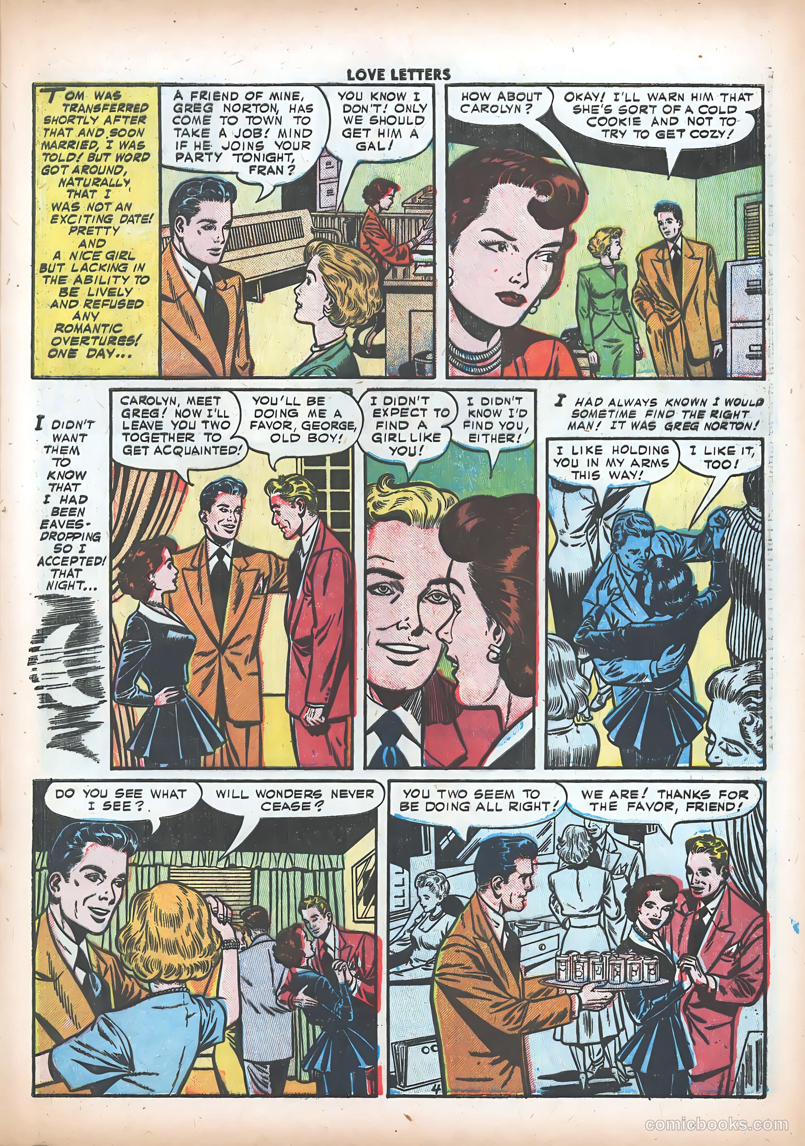 Love Letters #18 (1952) — page 21 of 37
