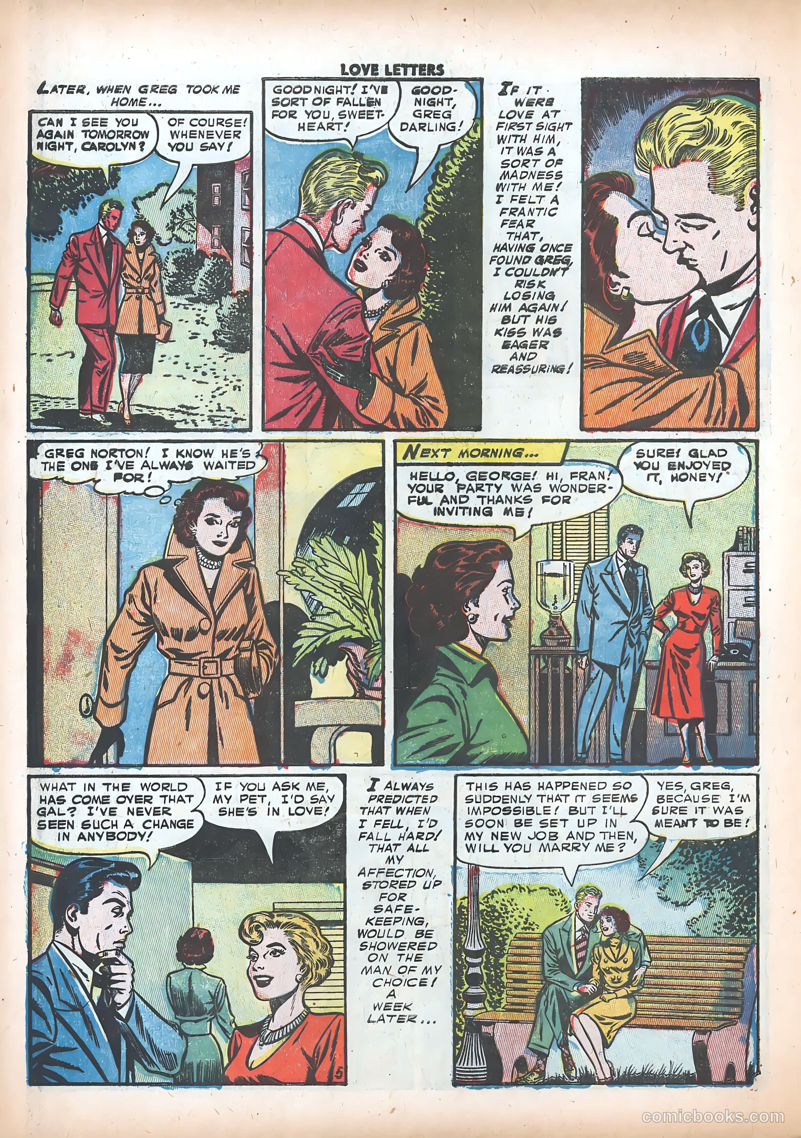 Love Letters #18 (1952) — page 22 of 37