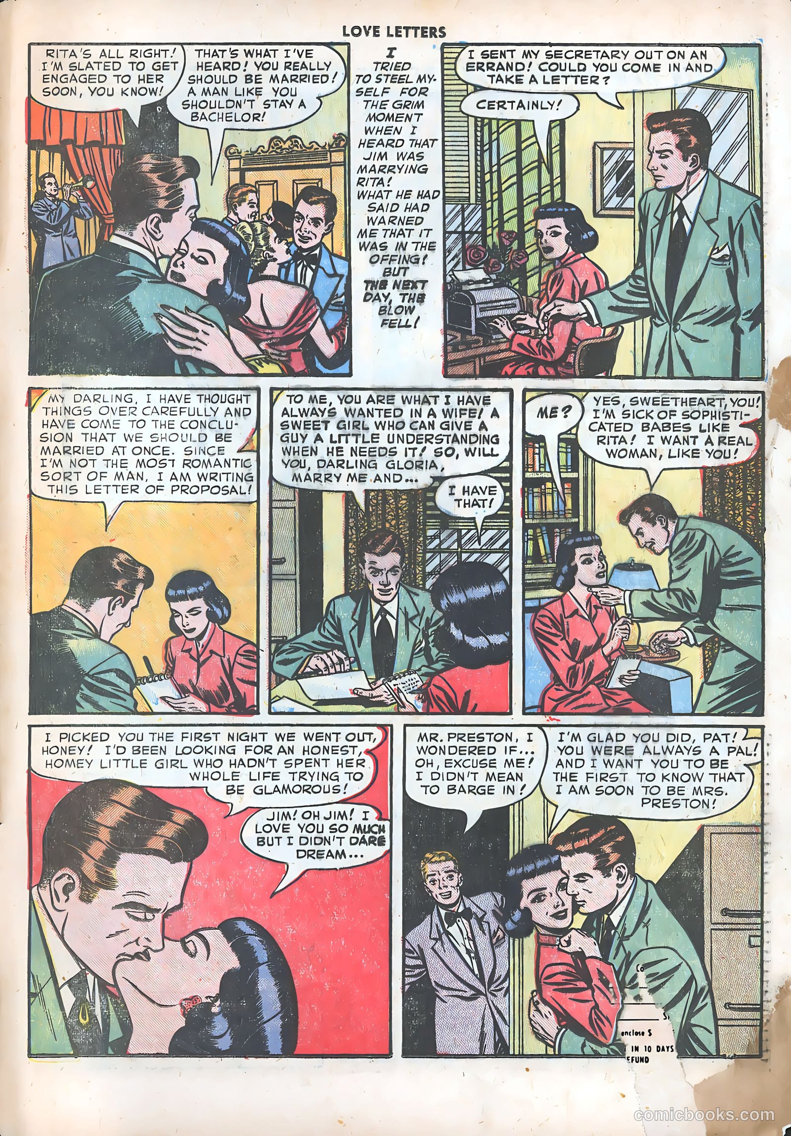 Love Letters #19 (1952) — page 33 of 36