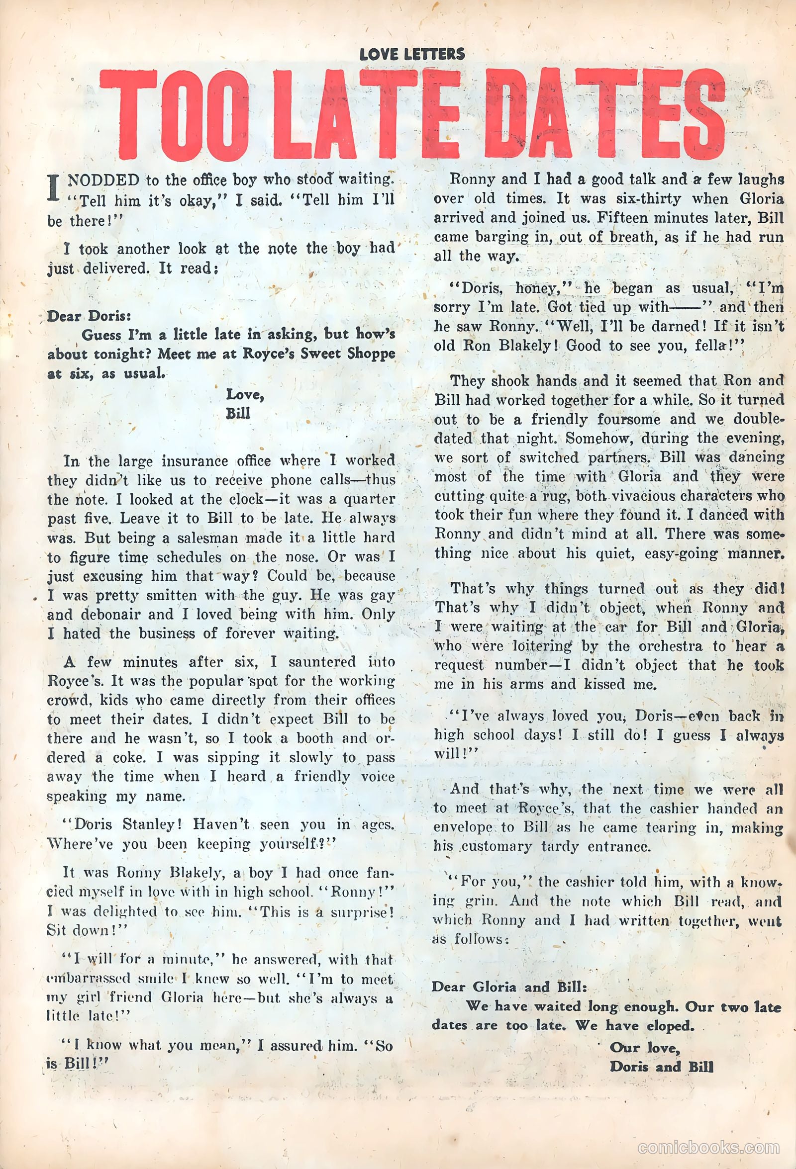 Love Letters #32 (1954) — page 26 of 37
