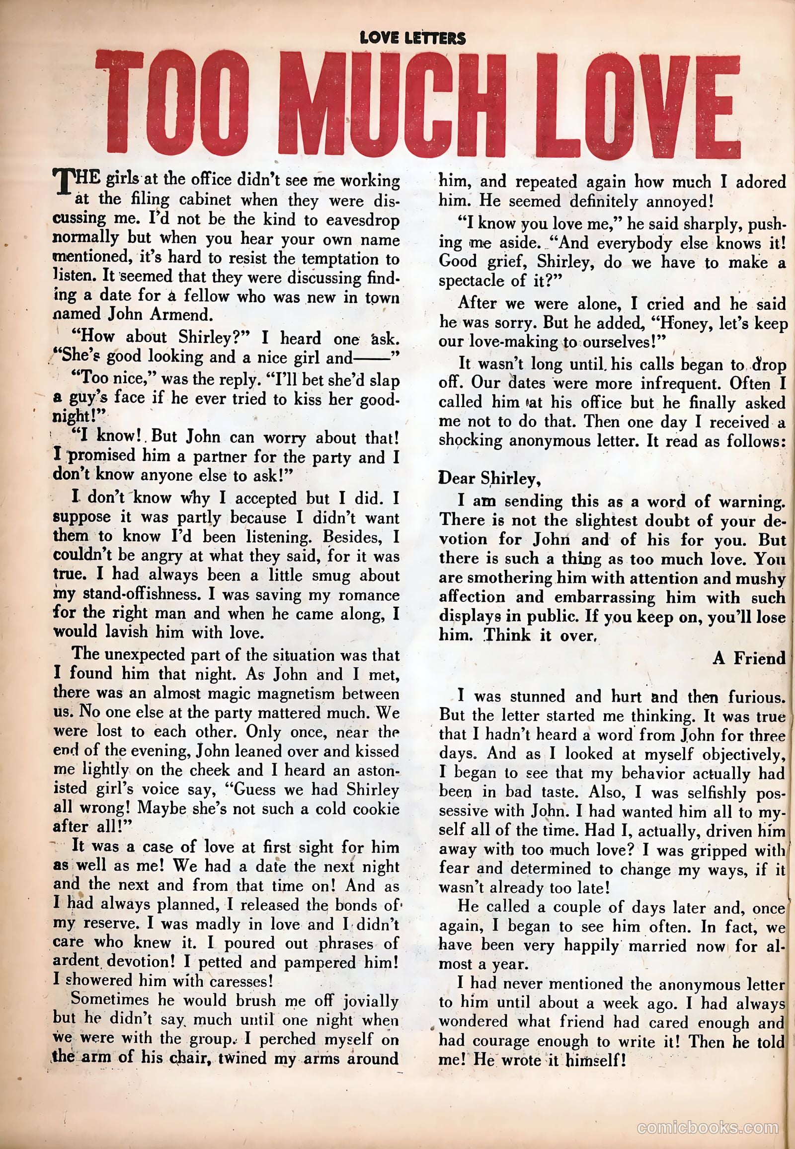Love Letters #34 (1954) — page 26 of 37