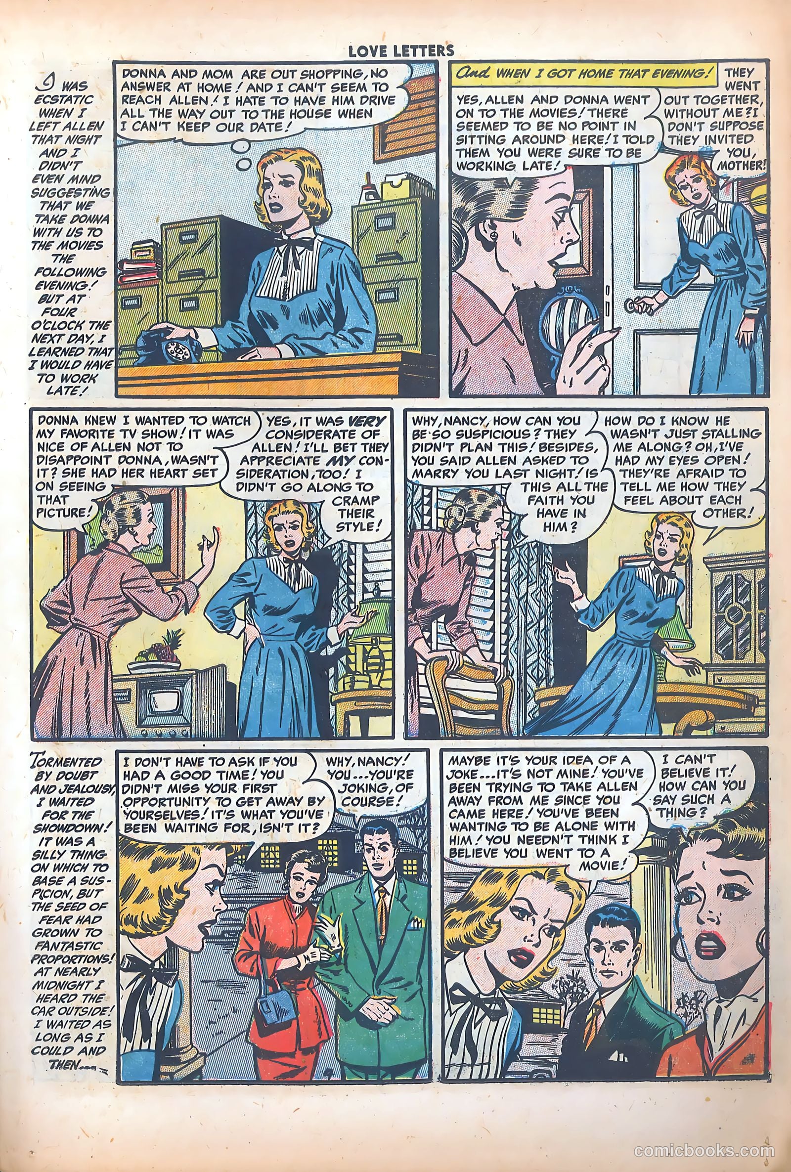 Love Letters #36 (1954) — page 15 of 36