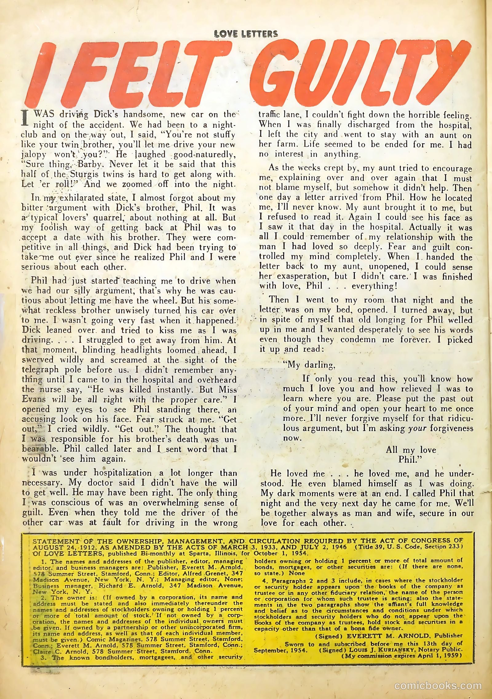 Love Letters #39 (1955) — page 26 of 36