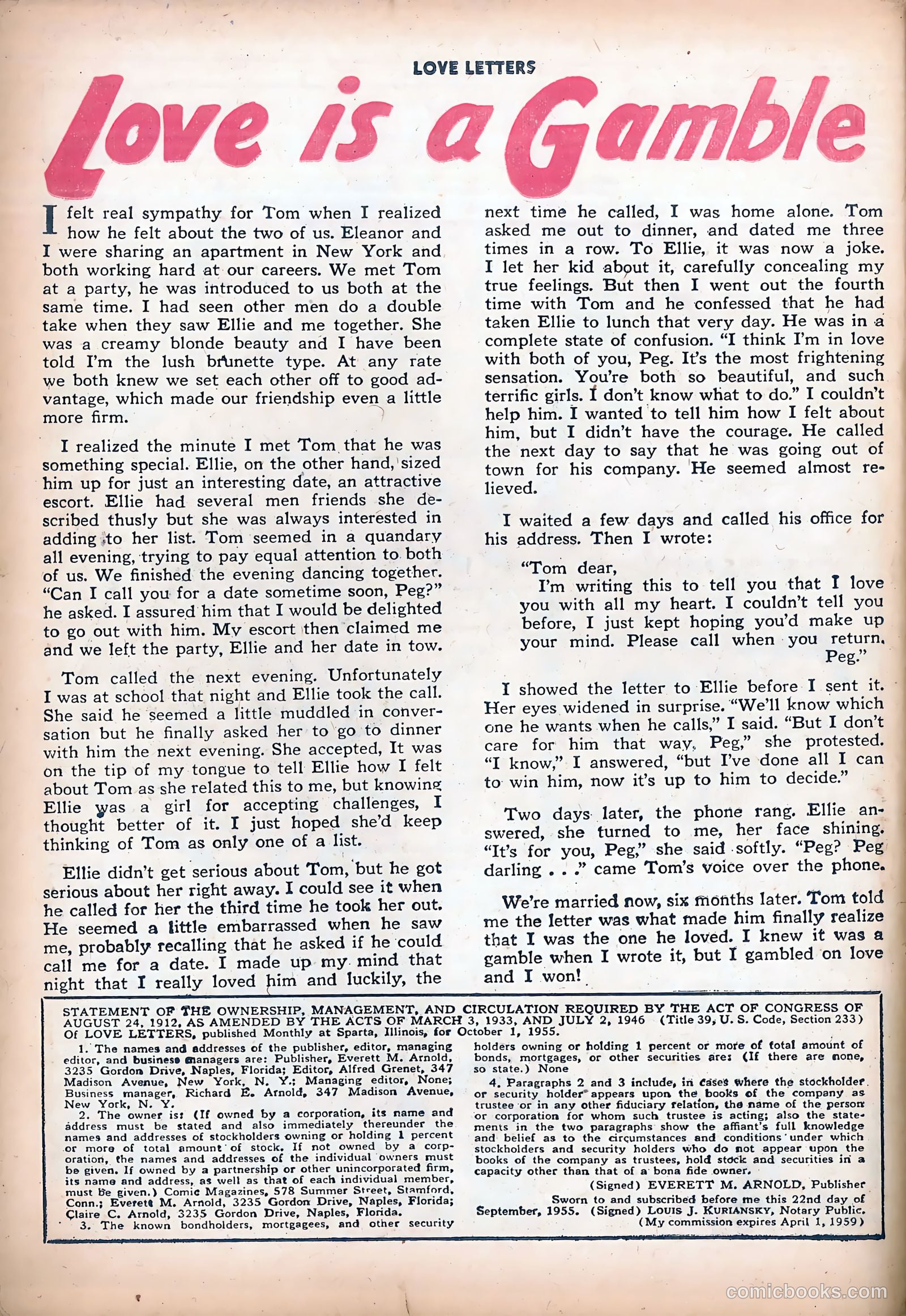 Love Letters #47 (1956) — page 26 of 36