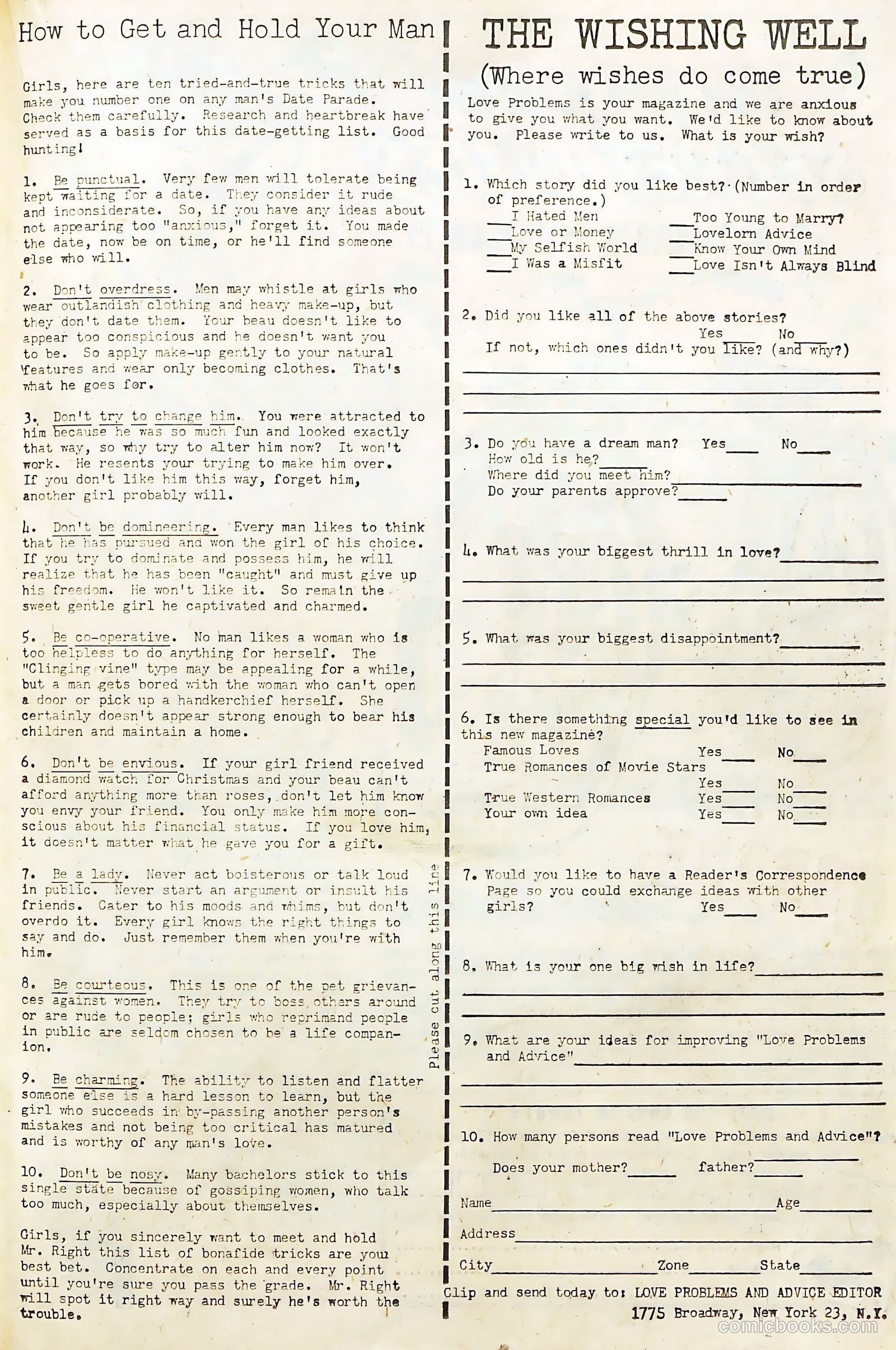 Love Problems and Advice, Illustrated #1 (1949) — page 32 of 59