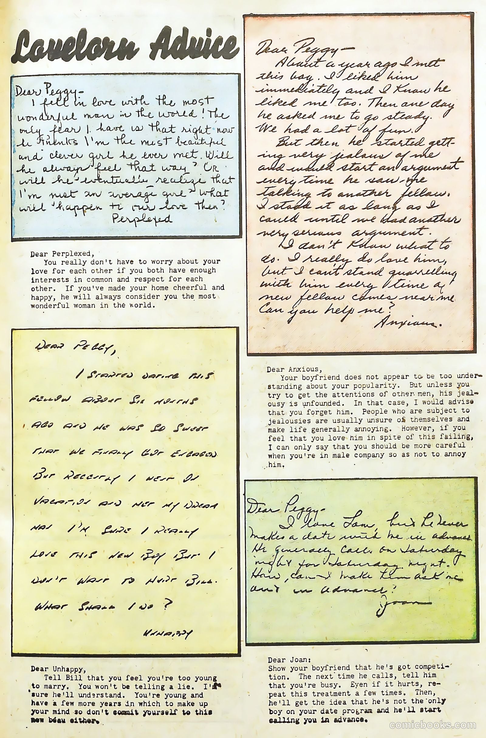 Love Problems and Advice, Illustrated #1 (1949) — page 54 of 59