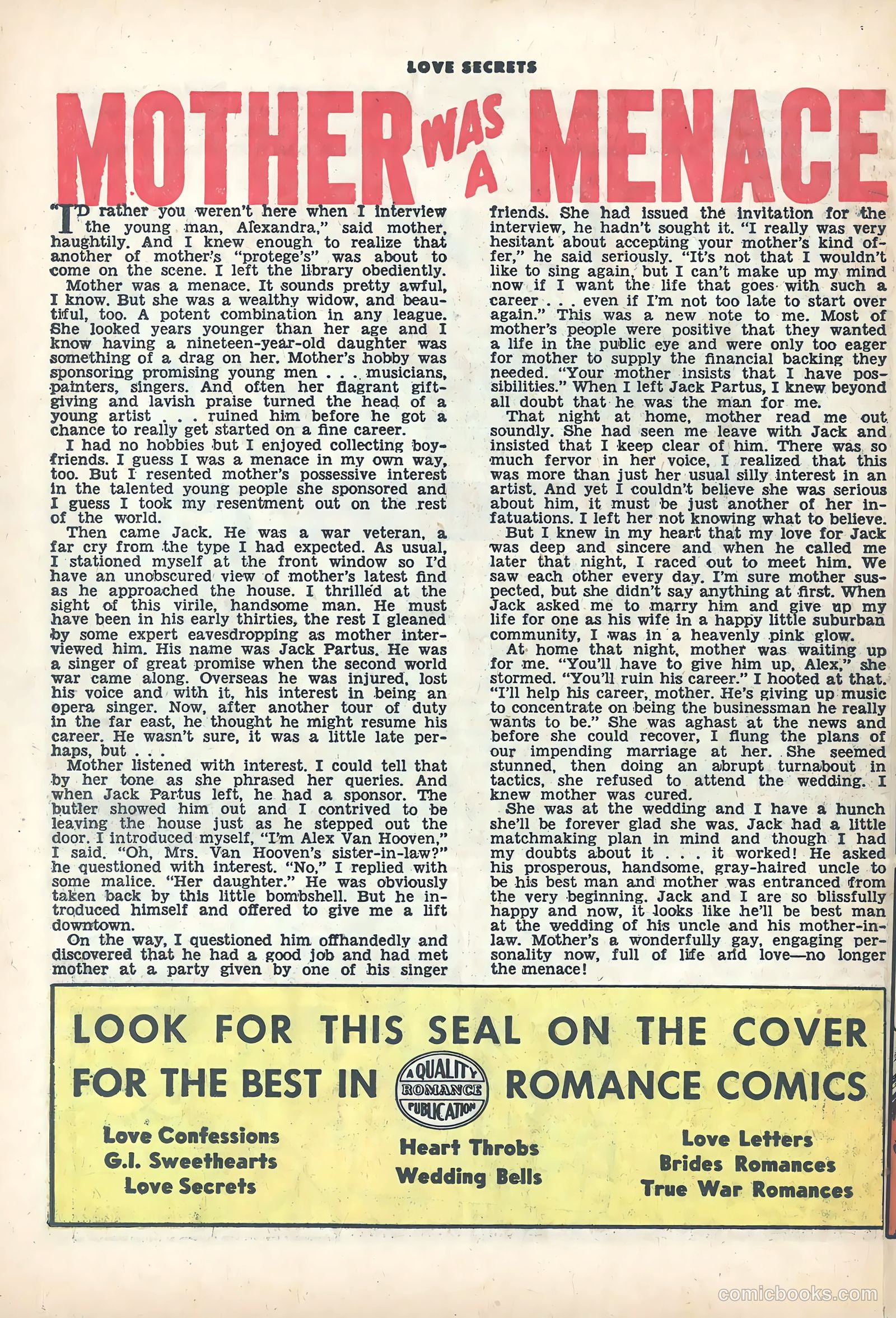 Love Secrets #40 (1954) — page 26 of 36