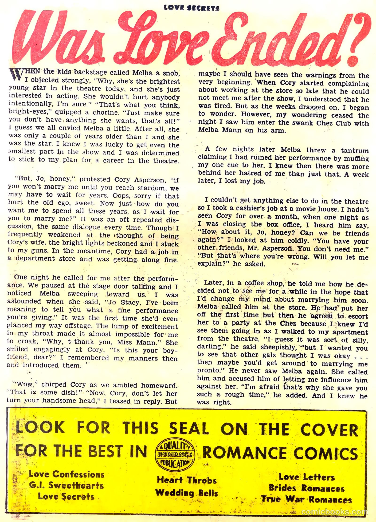 Love Secrets #45 (1955) — page 26 of 36