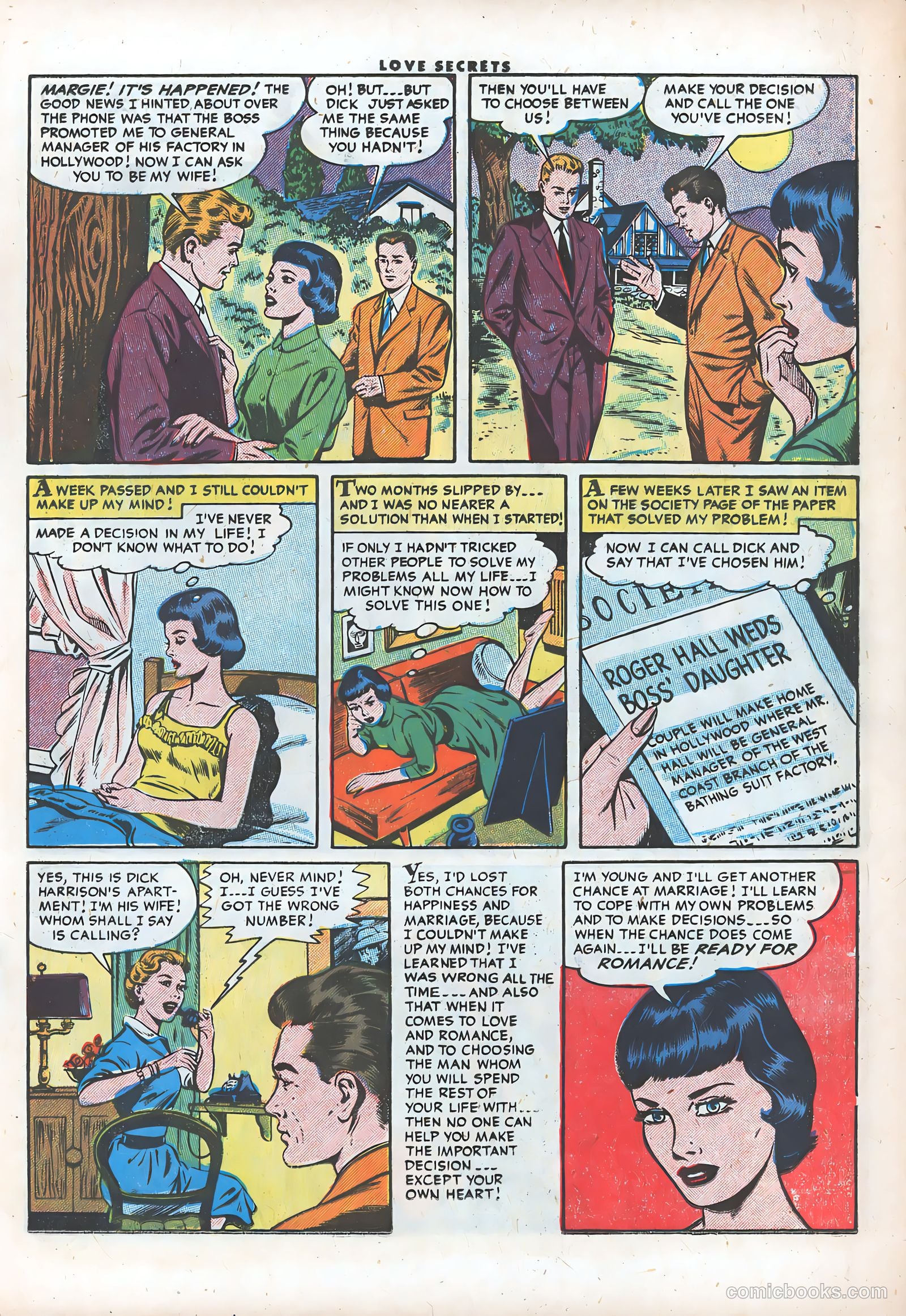 Love Secrets #50 (1956) — page 17 of 36