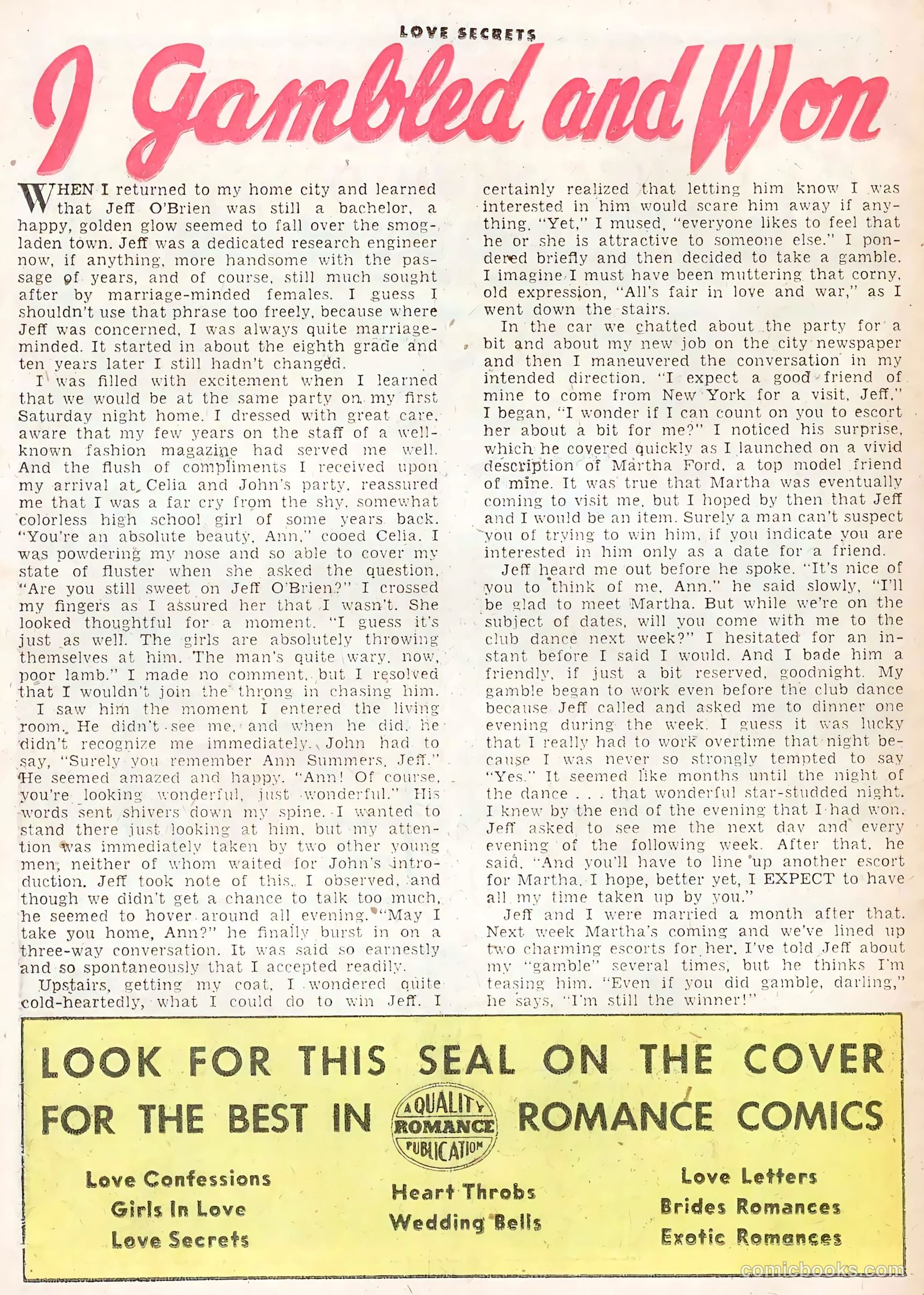 Love Secrets #54 (1956) — page 26 of 36
