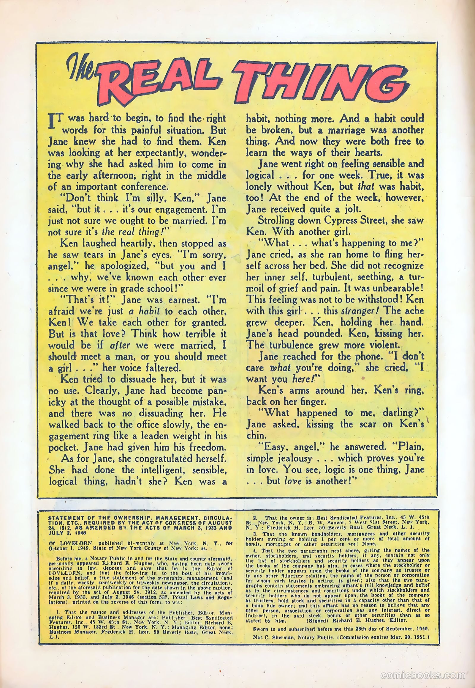 Lovelorn #4 (1950) — page 24 of 52