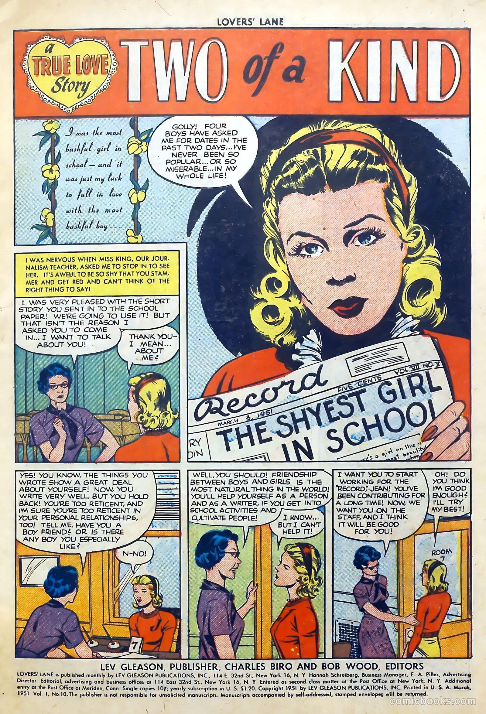Lovers' Lane #10 (1951) — page 3 of 52