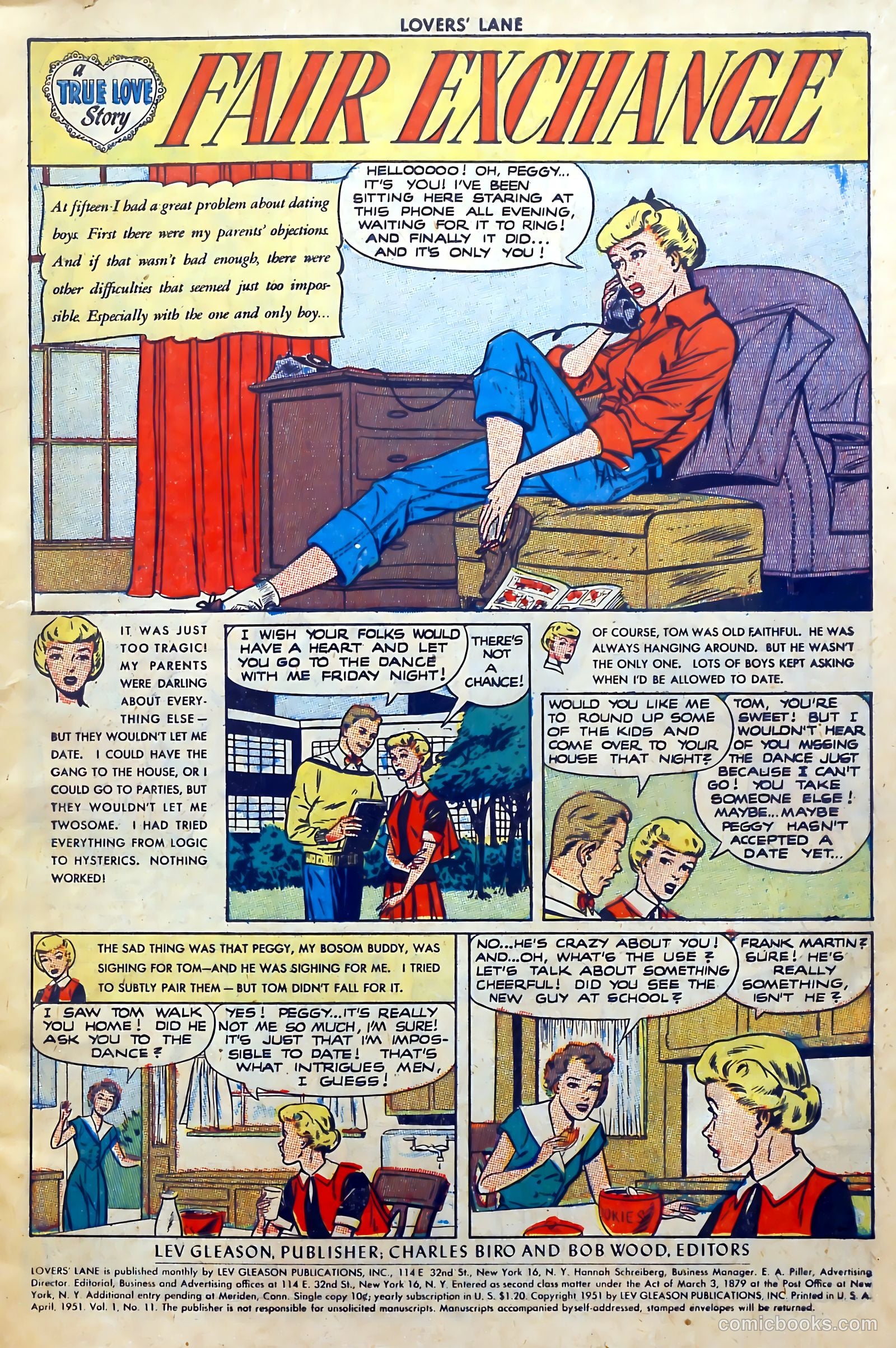 Lovers' Lane #11 (1951) — page 3 of 52