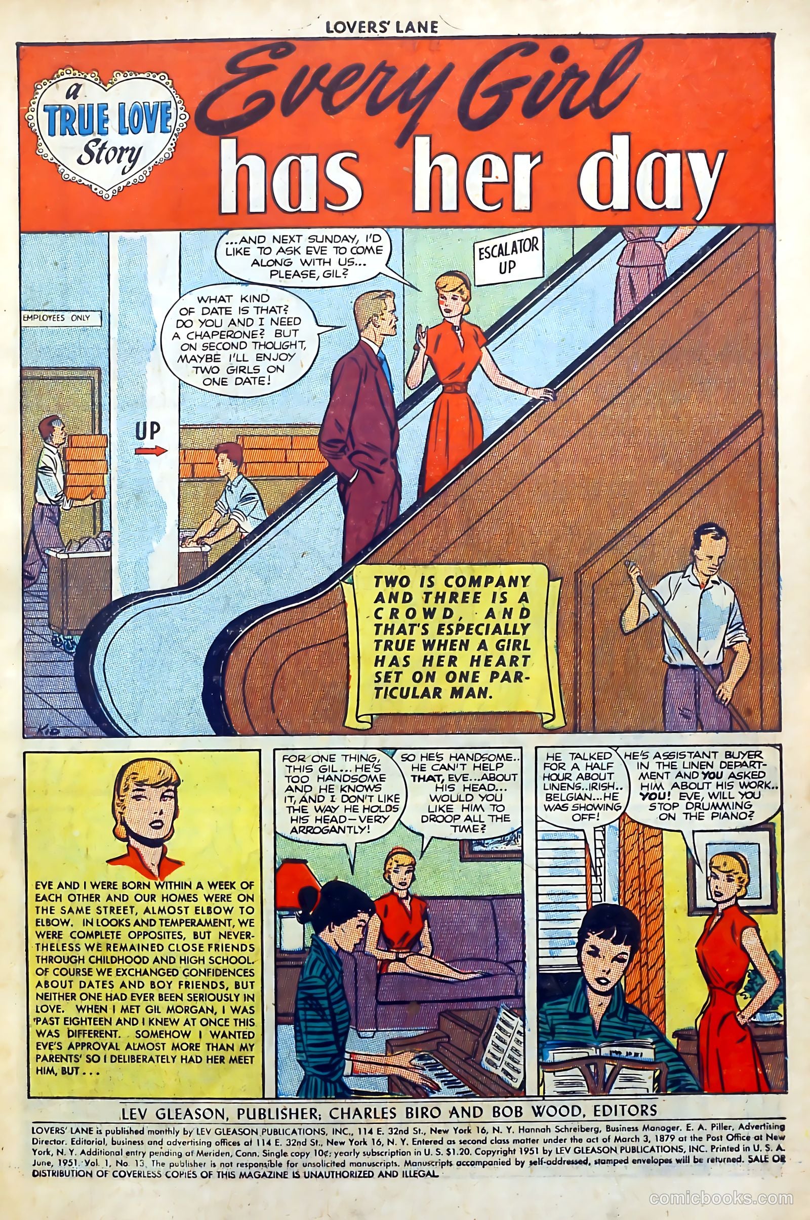 Lovers' Lane #13 (1951) — page 3 of 52