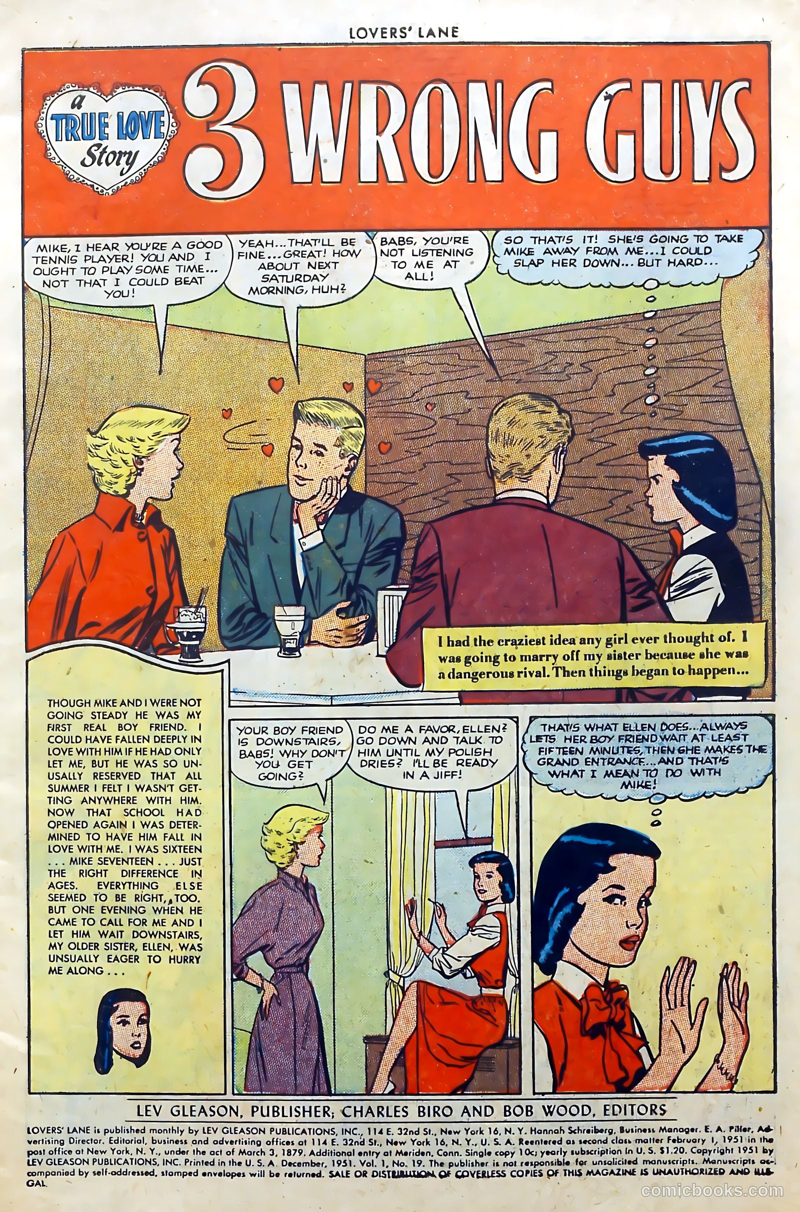 Lovers' Lane #19 (1951) — page 3 of 35