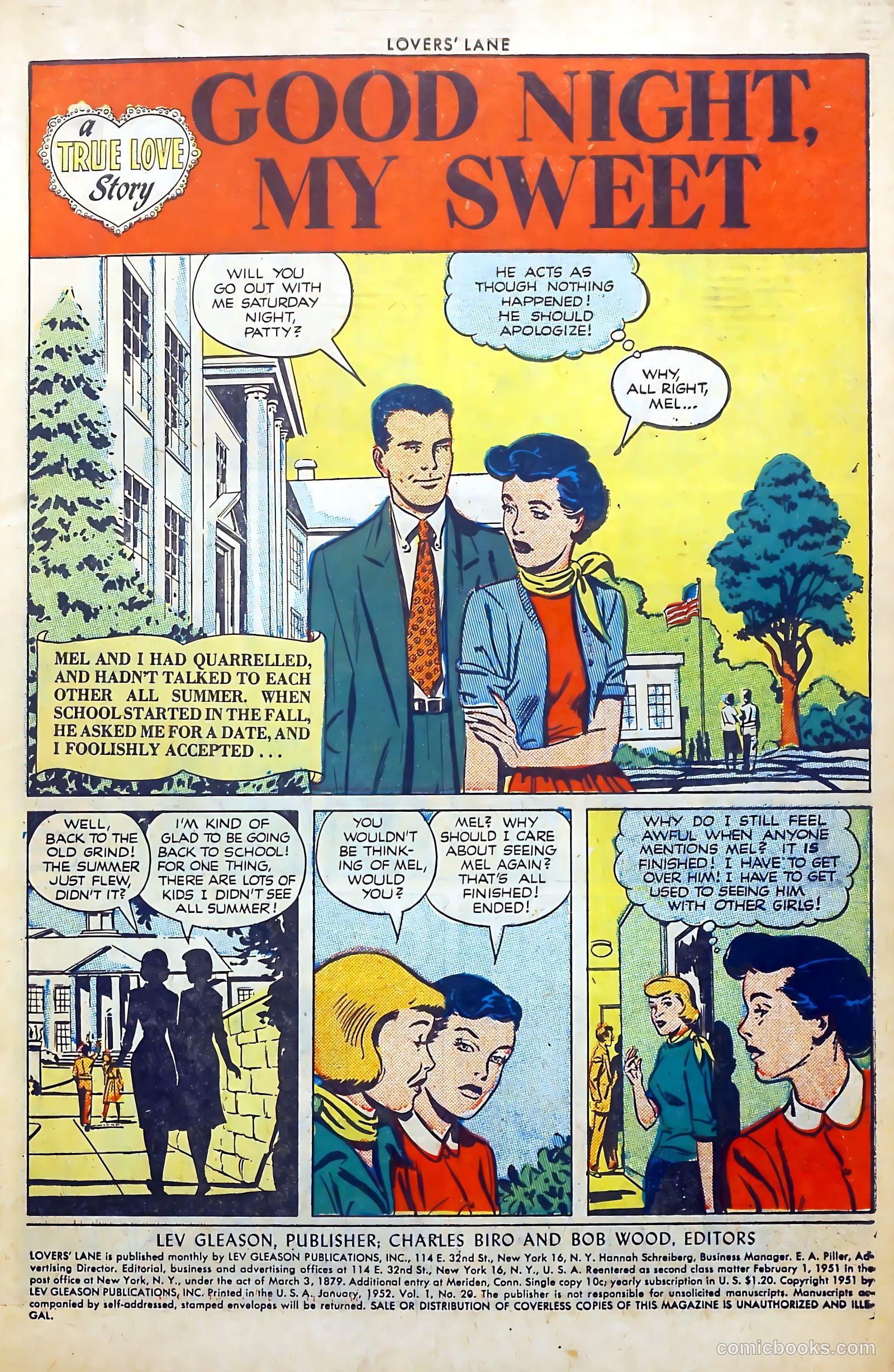 Lovers' Lane #20 (1952) — page 3 of 37