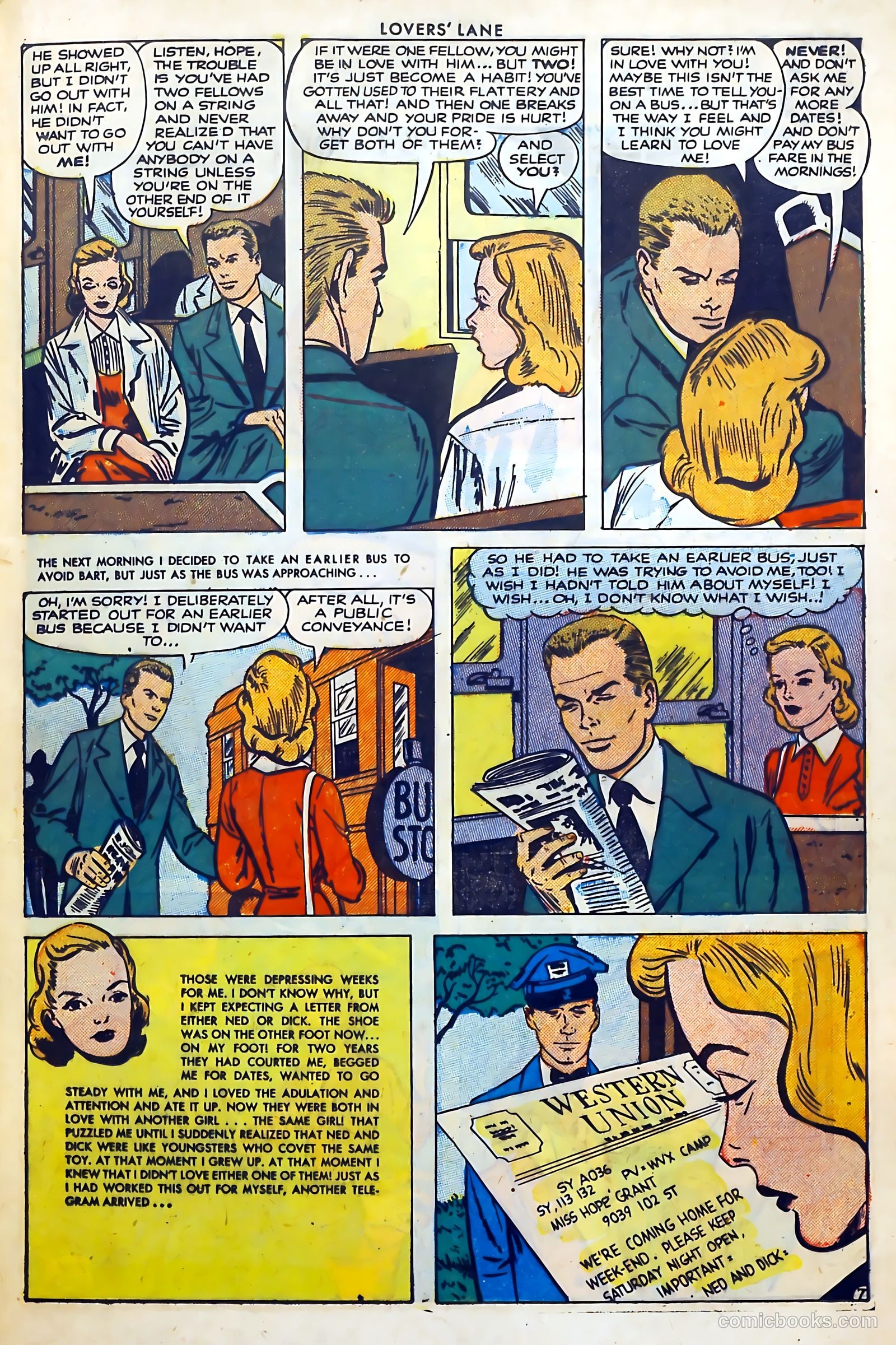 Lovers' Lane #20 (1952) — page 21 of 37