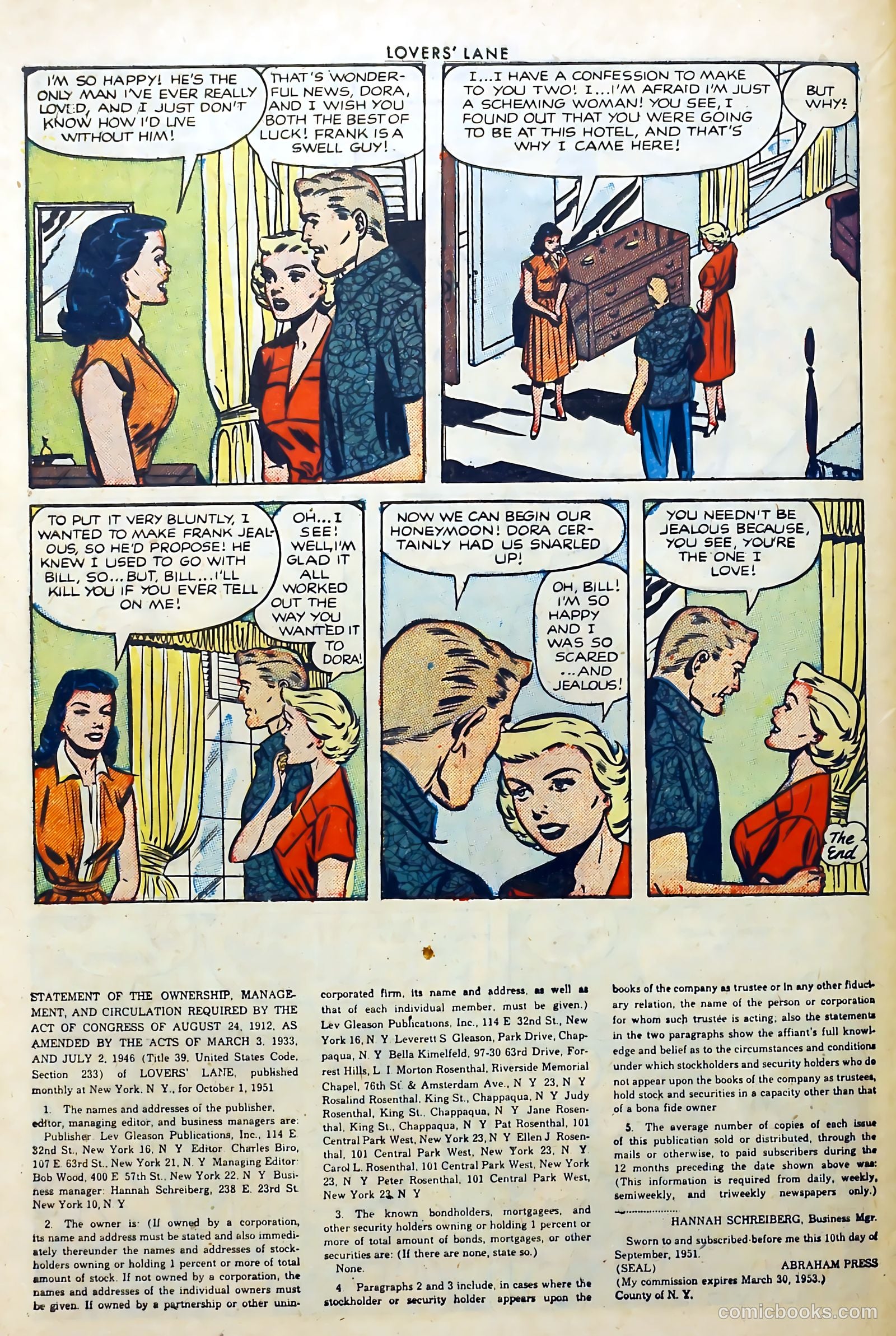 Lovers' Lane #21 (1952) — page 32 of 37