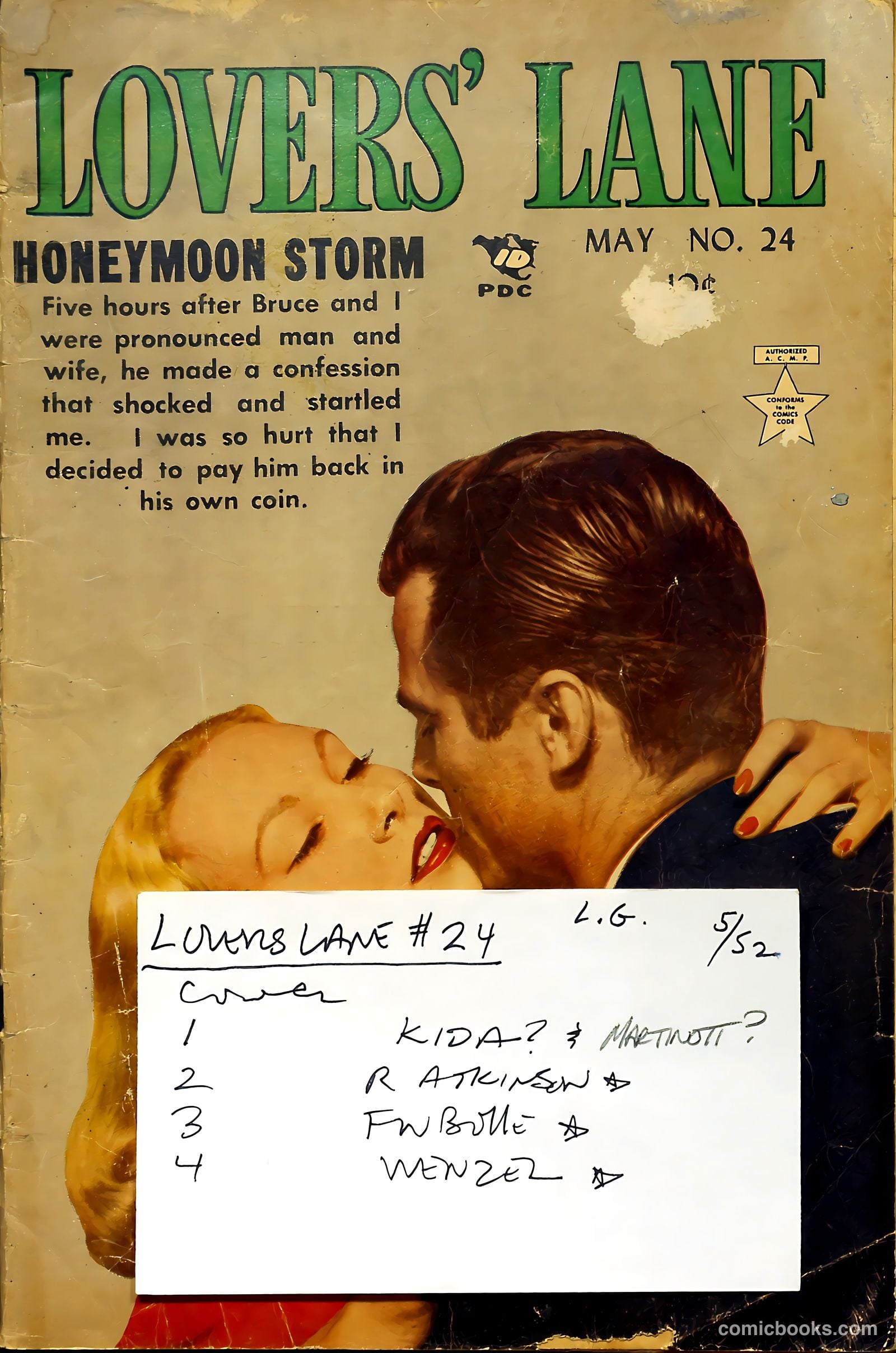 Lovers' Lane #24 (1952) — page 37 of 37