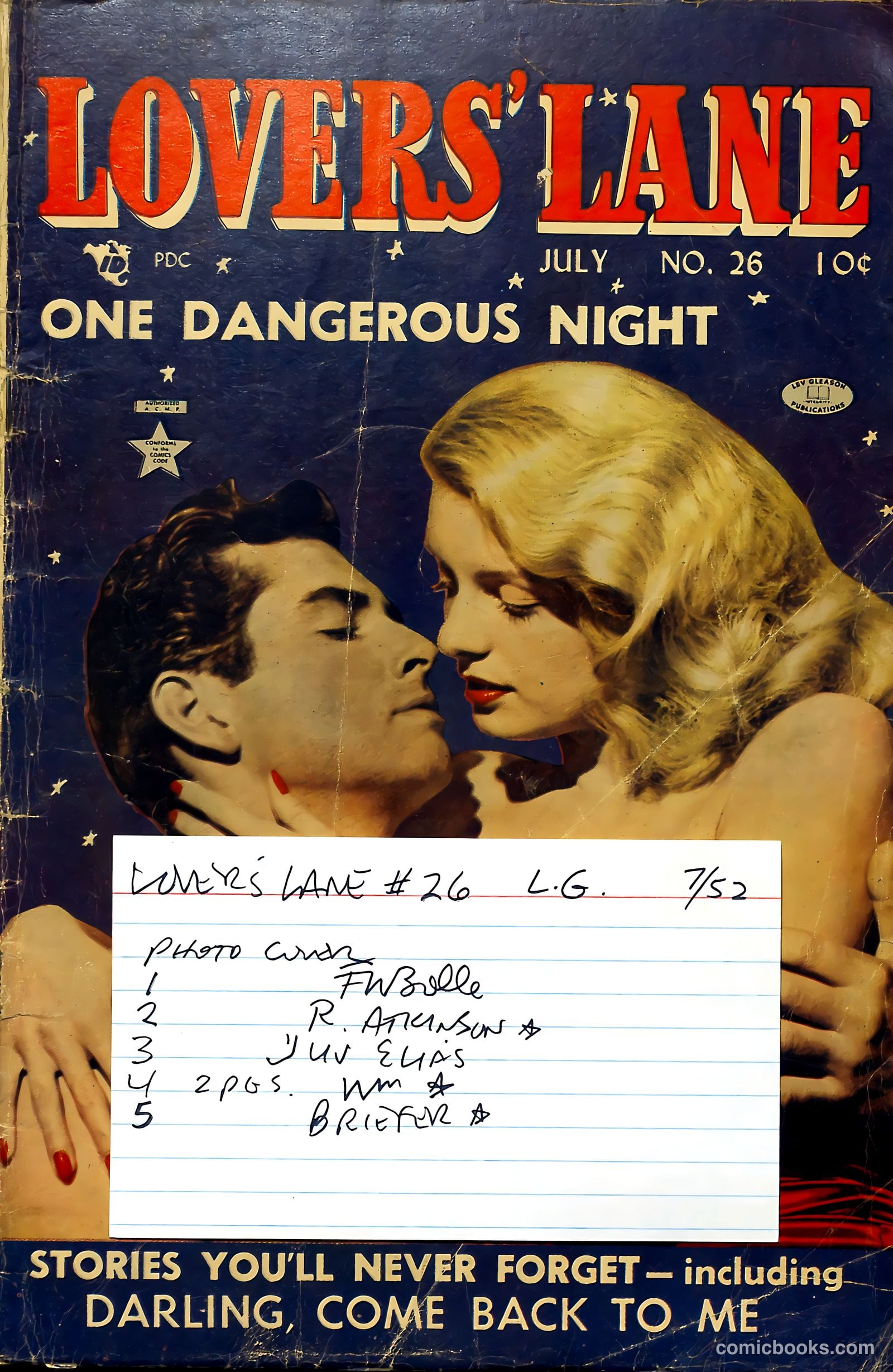 Lovers' Lane #26 (1952) — page 37 of 37