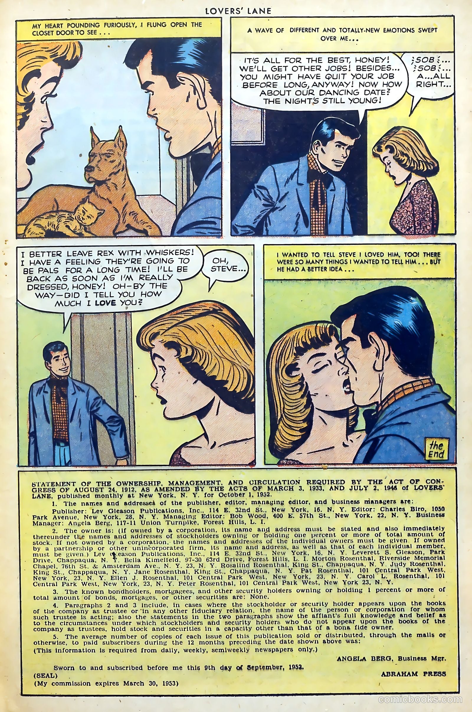 Lovers' Lane #34 (1953) — page 25 of 36